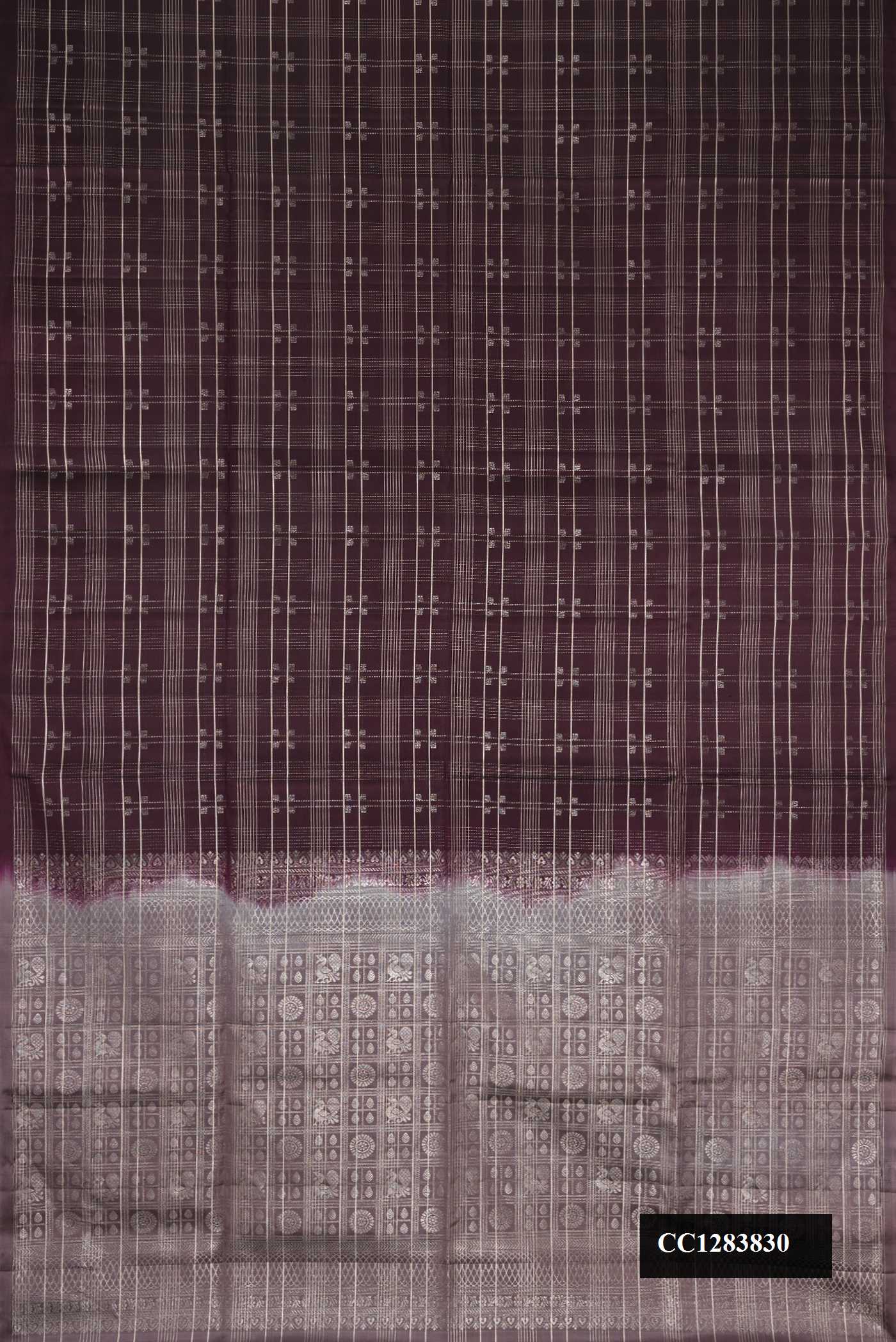 Coffee Brown Dual Tone Soft Silk Saree