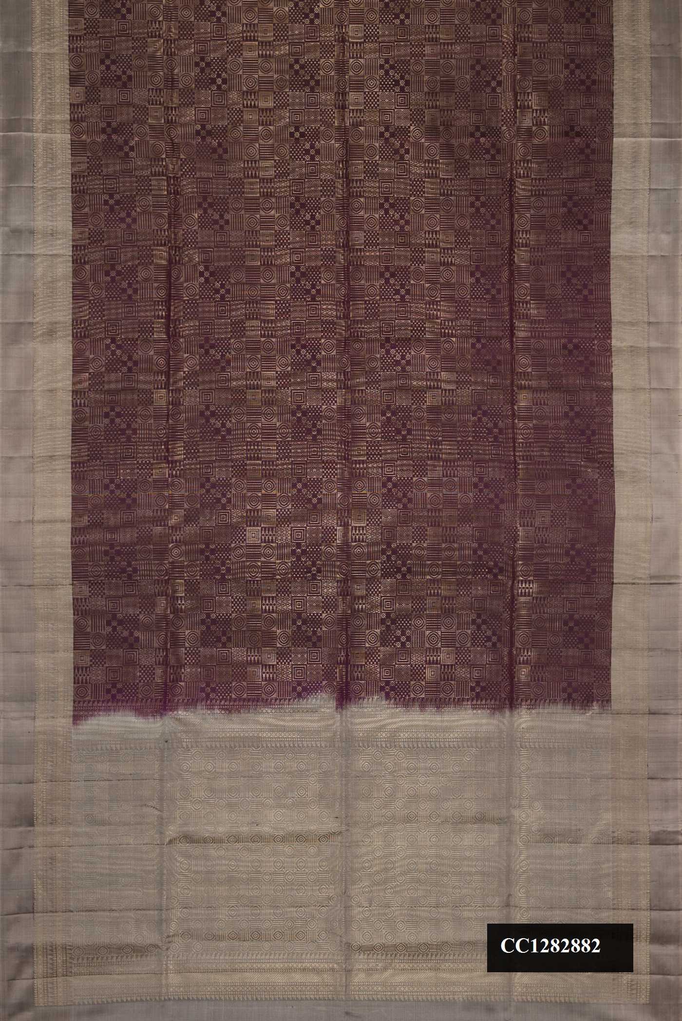 Coffee Brown Dual Tone Soft Silk Saree
