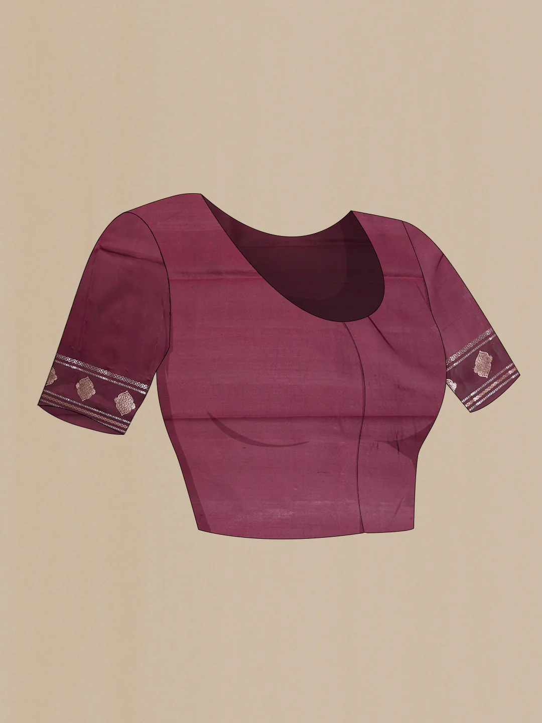 Coffee Brown Dual Tone Tussar Saree - Image 4