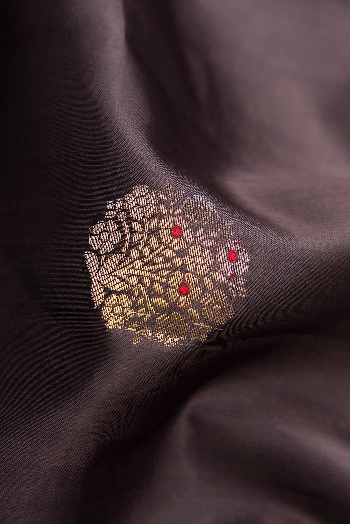 Coffee Brown Banarasi Raw Silk Saree - Image 2