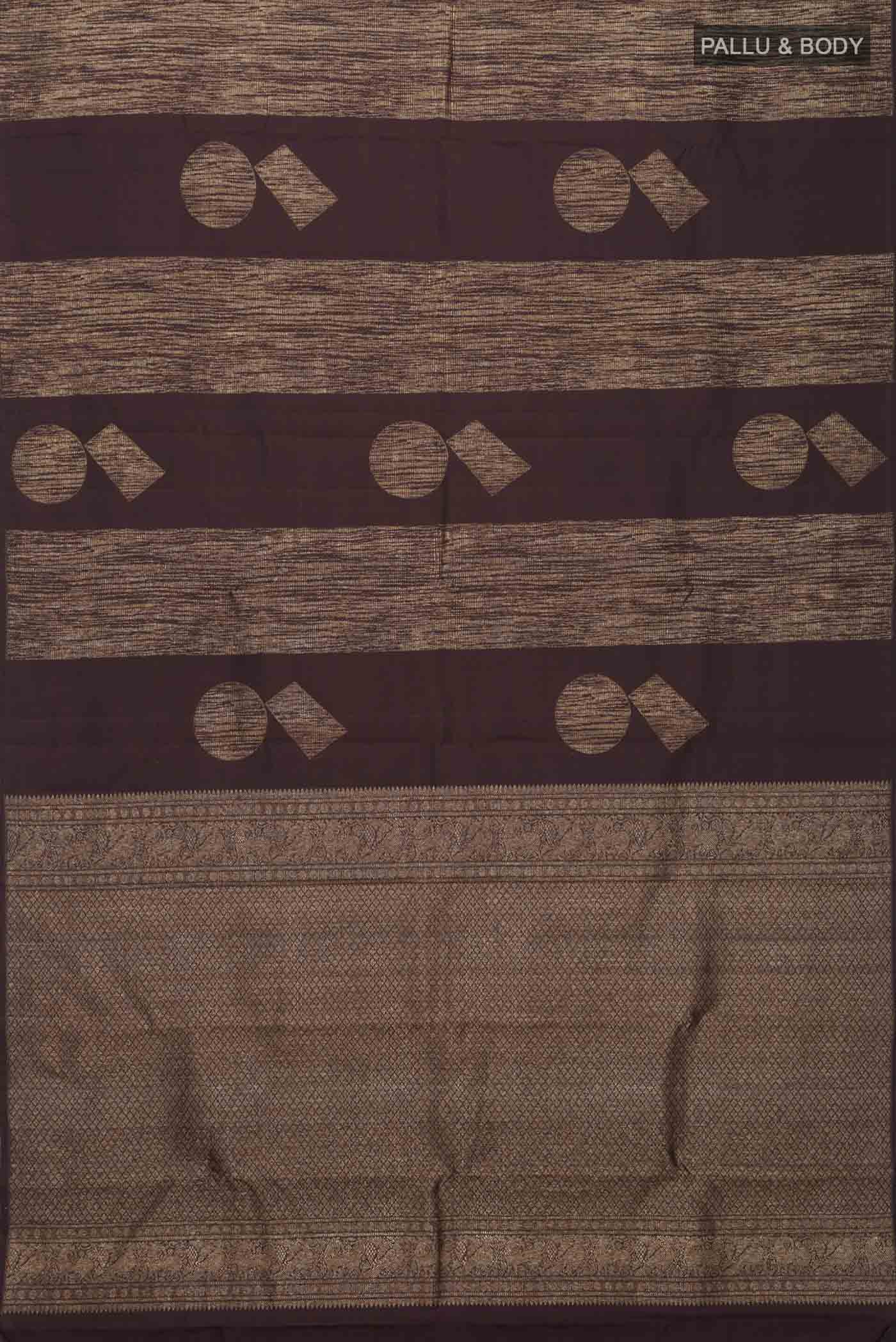 Coffee Brown Kanjivaram Silk Saree - Image 6