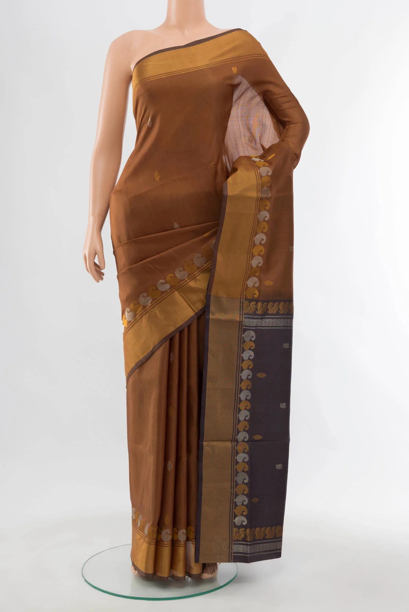Coffee Brown Uppada Silk Saree