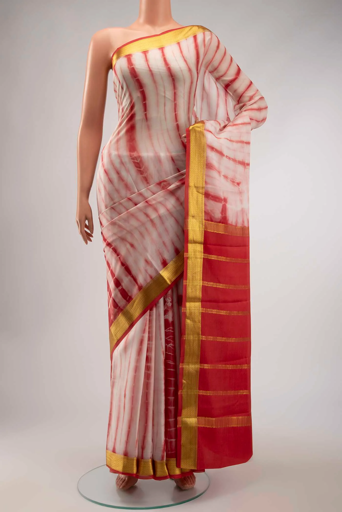 Coral Mysore Crepe Saree