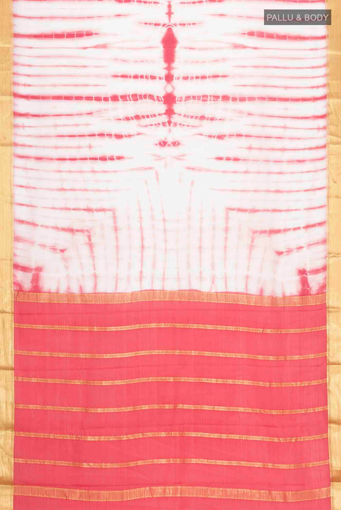Coral Mysore Crepe Saree - Image 5