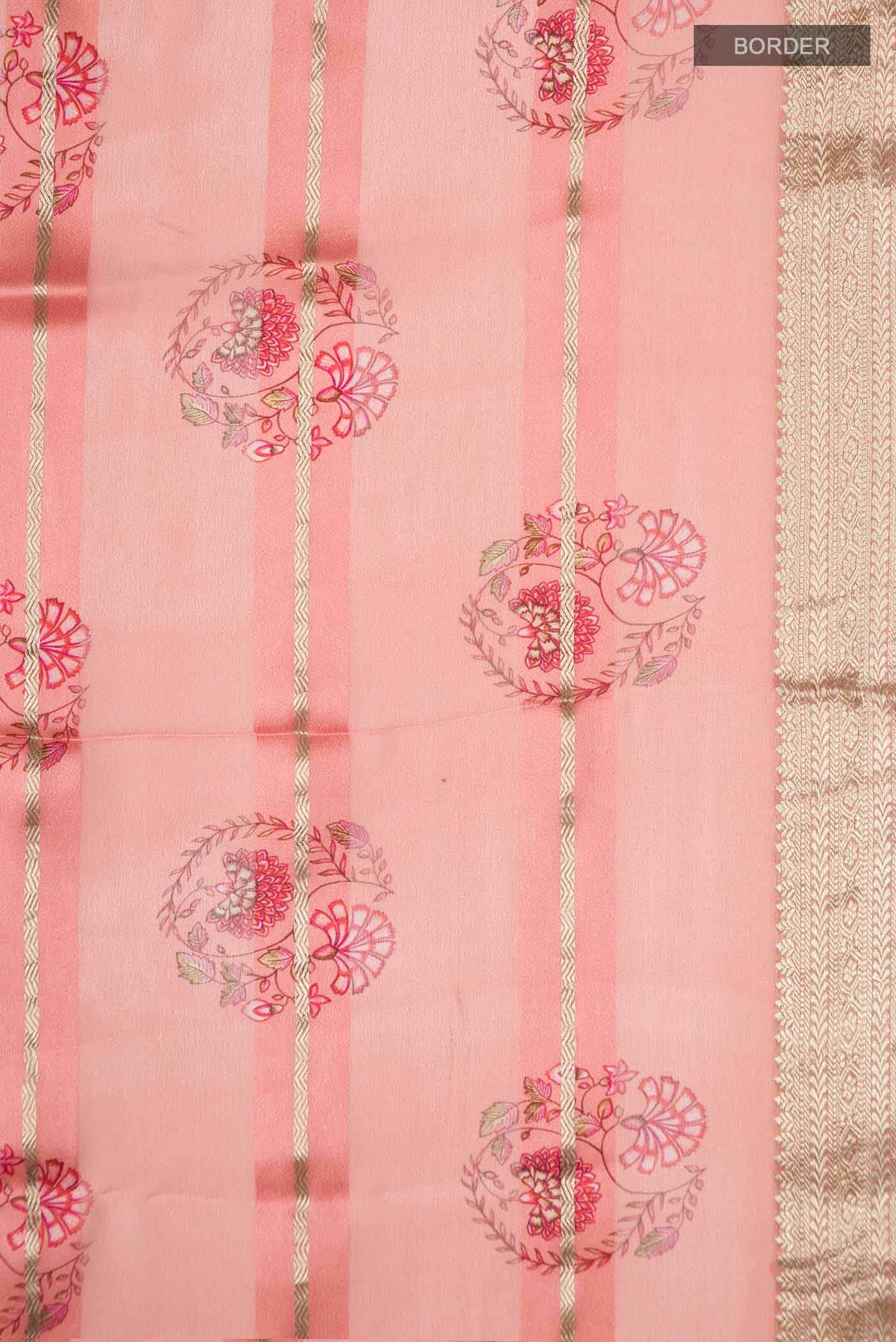 Coral Mysore Georgette Saree - Image 5