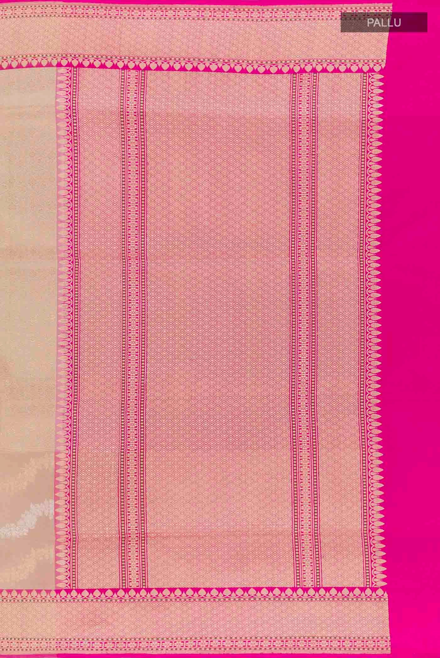 Cream Banarasi Silk Saree - Image 6