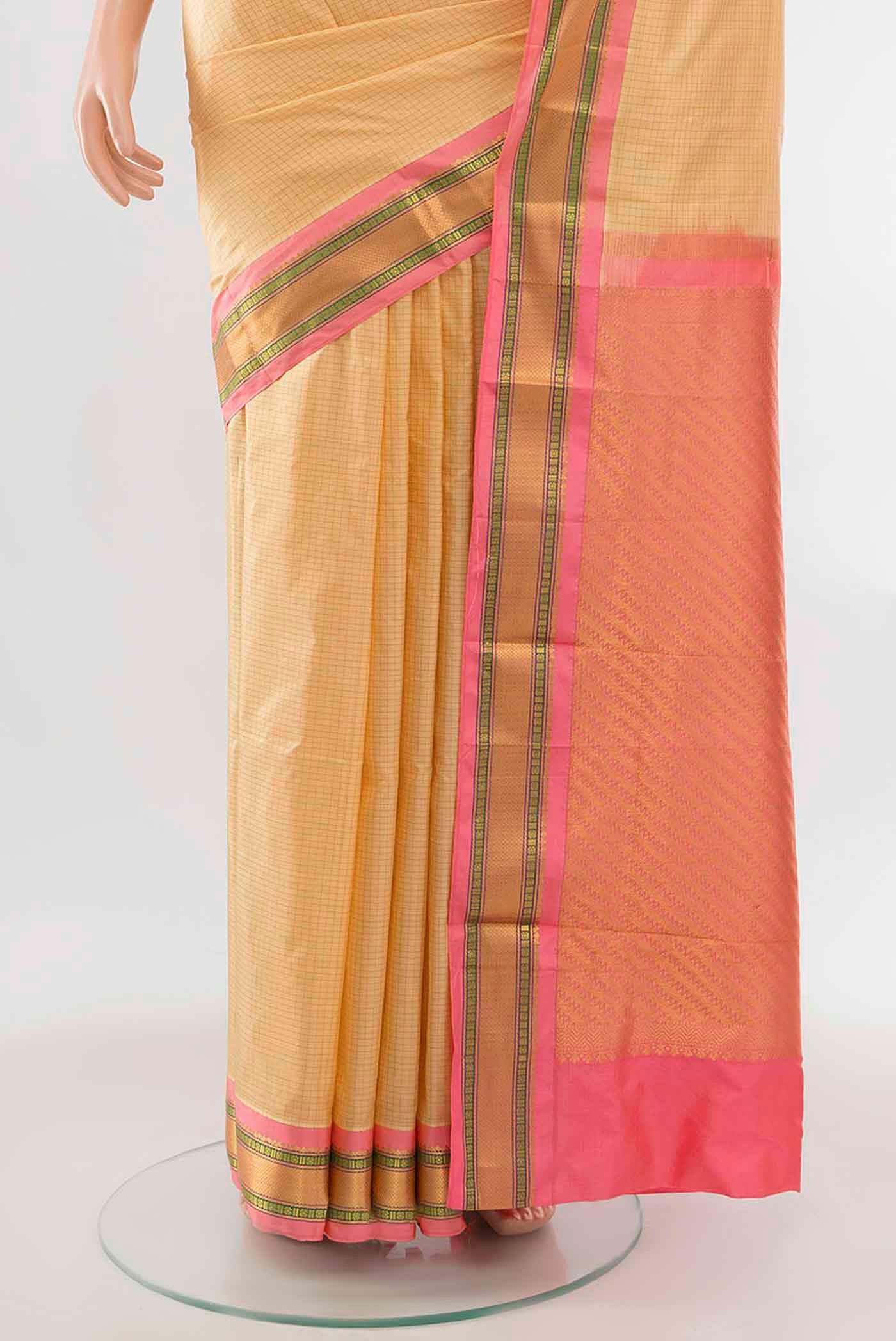 Sandal Narayanpet Silk Saree - Image 3