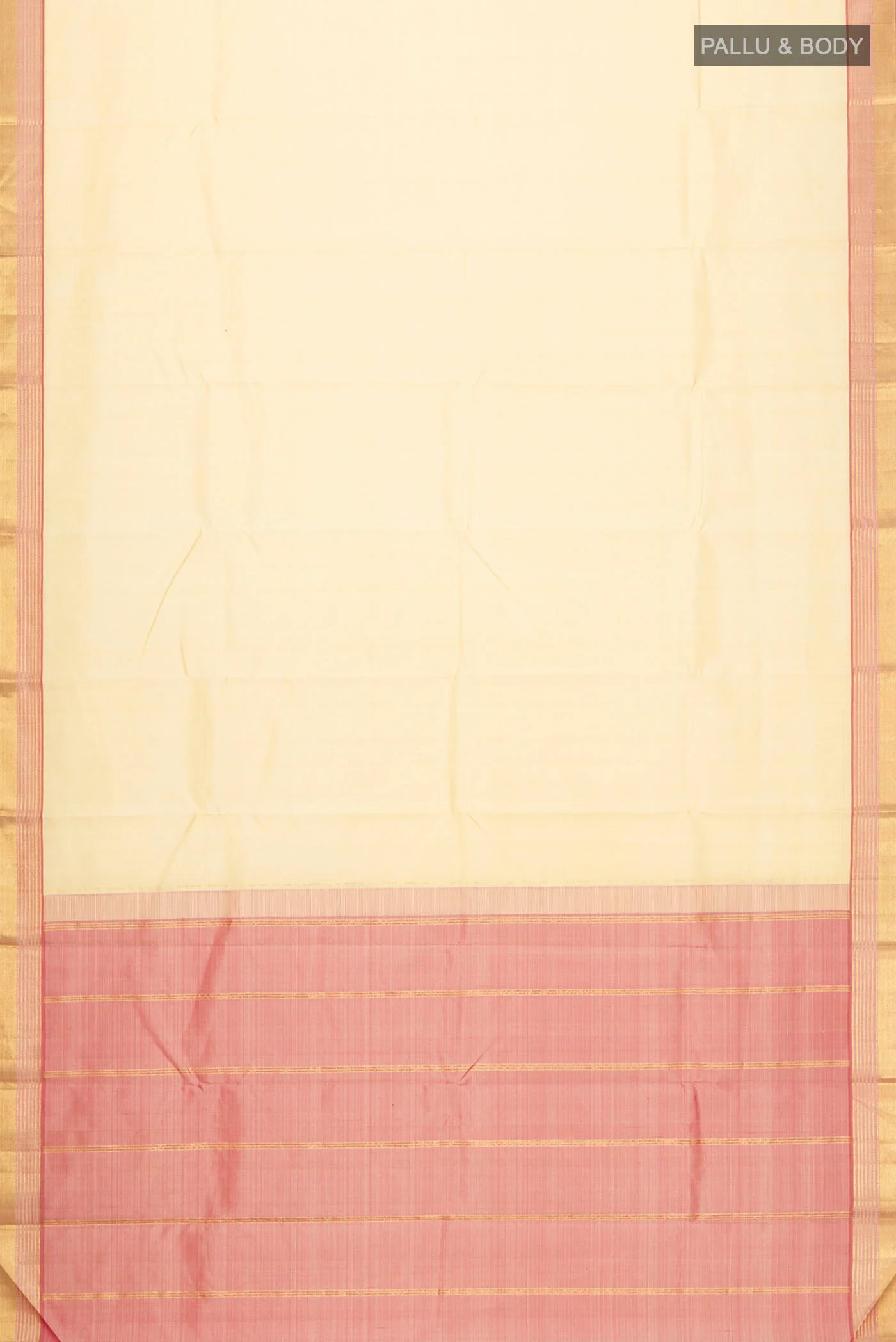 Cream Kanjivaram Silk Saree - Image 6