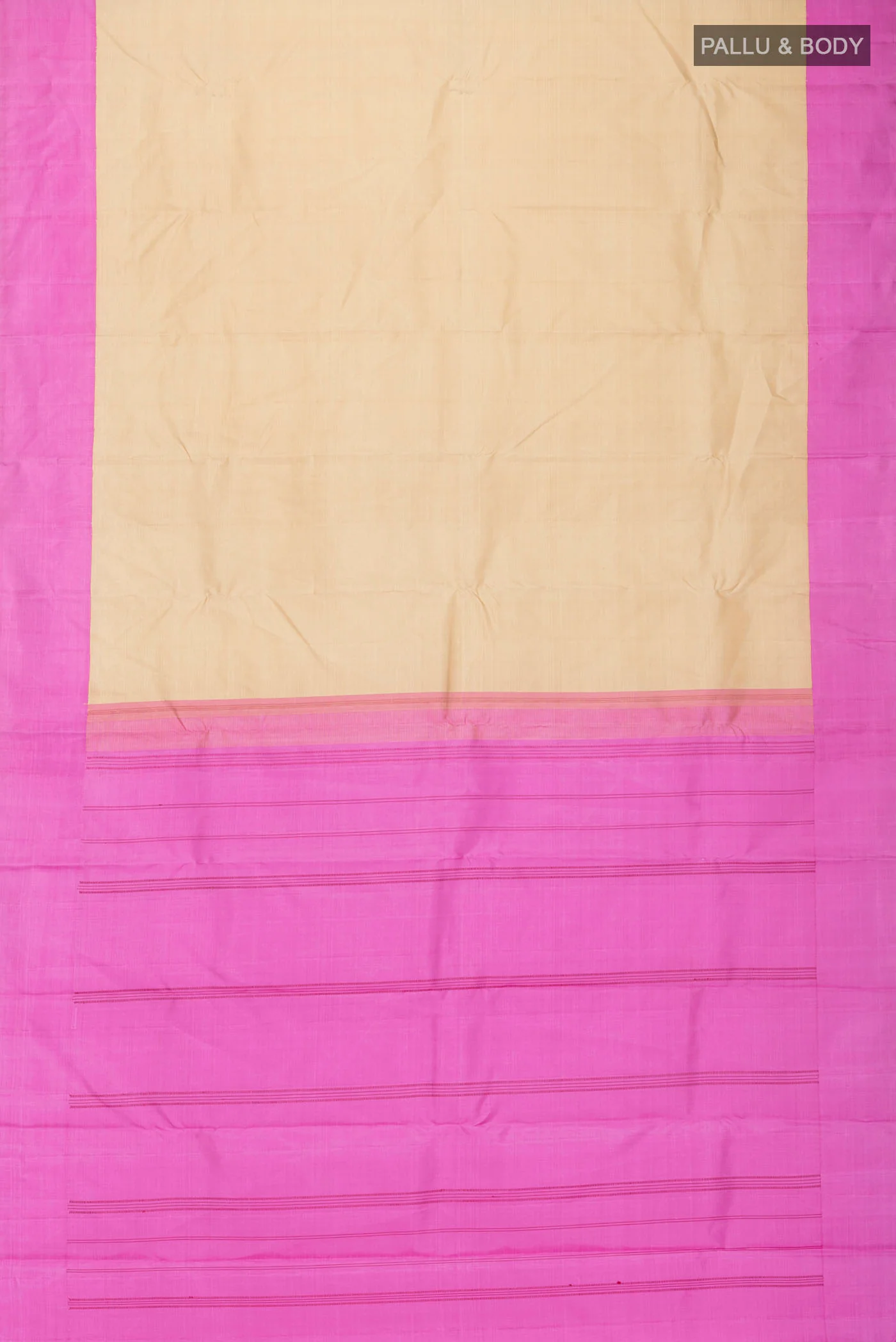 Cream Kanchipuram Silk Saree - Image 6
