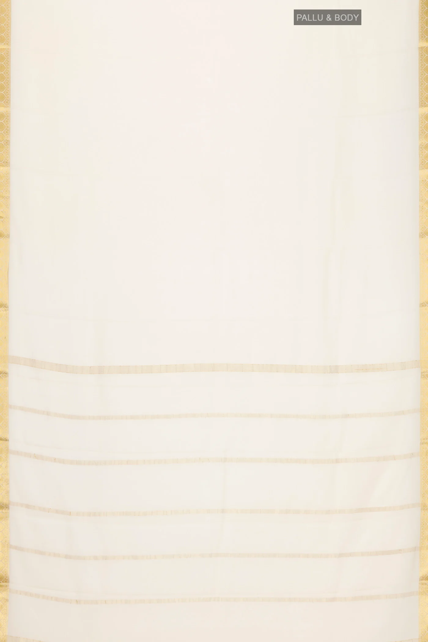 Cream Mysore Crepe Saree - Image 5