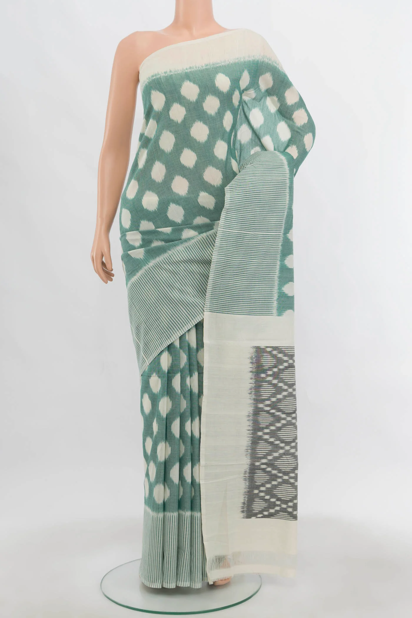 Blue Pochampally Cotton Saree