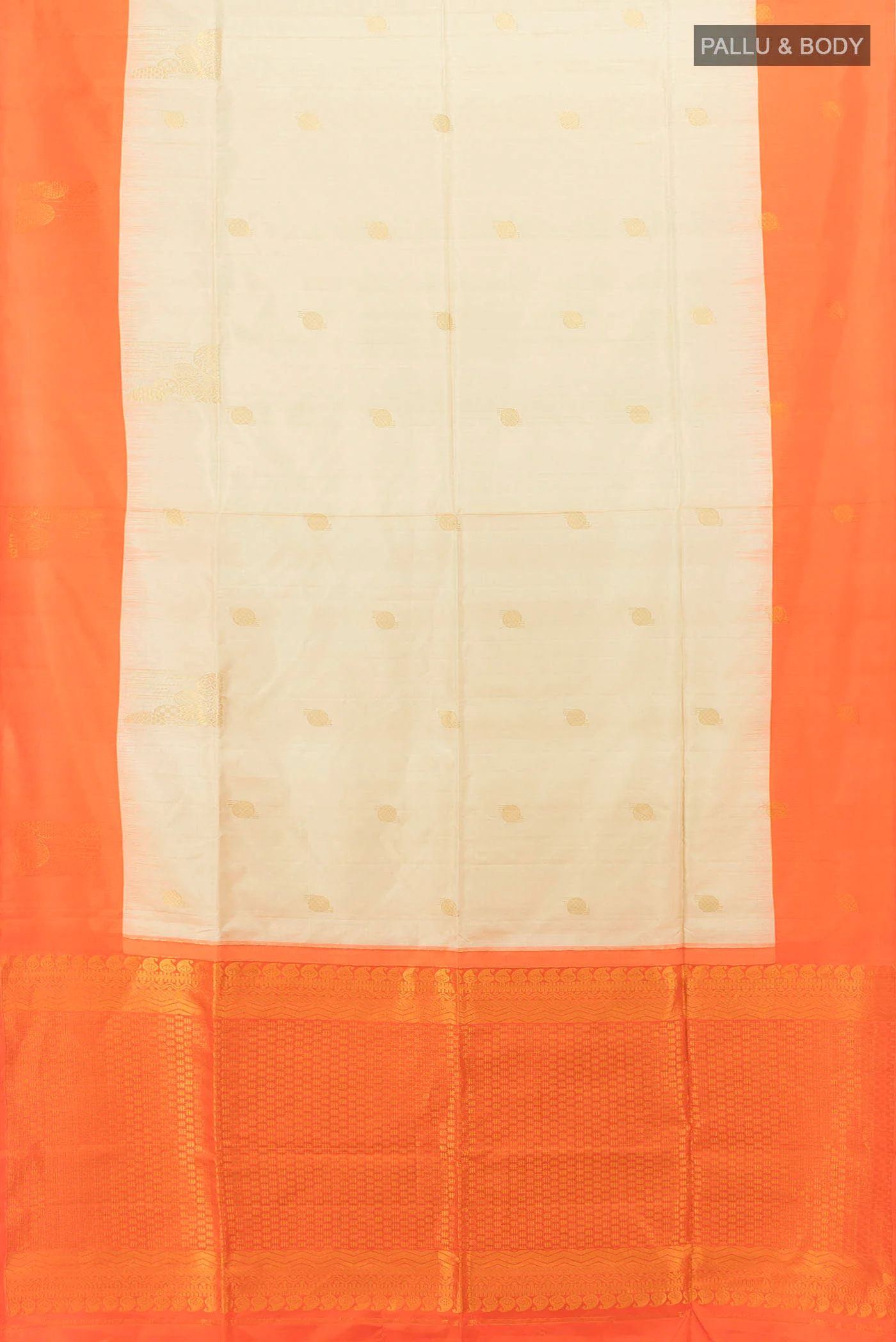 Cream Soft Silk Saree - Image 5