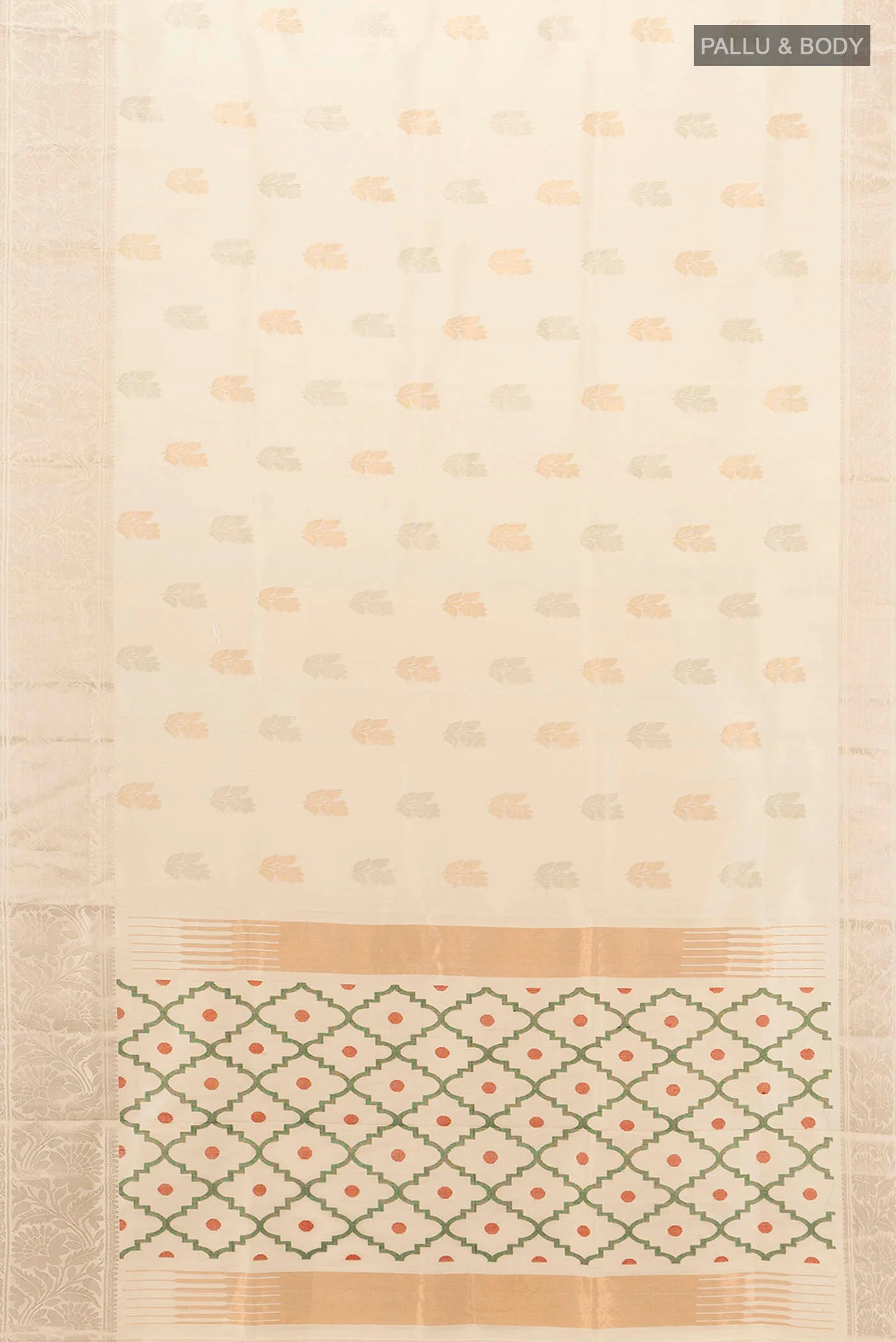Cream Uppada Silk Saree - Image 5