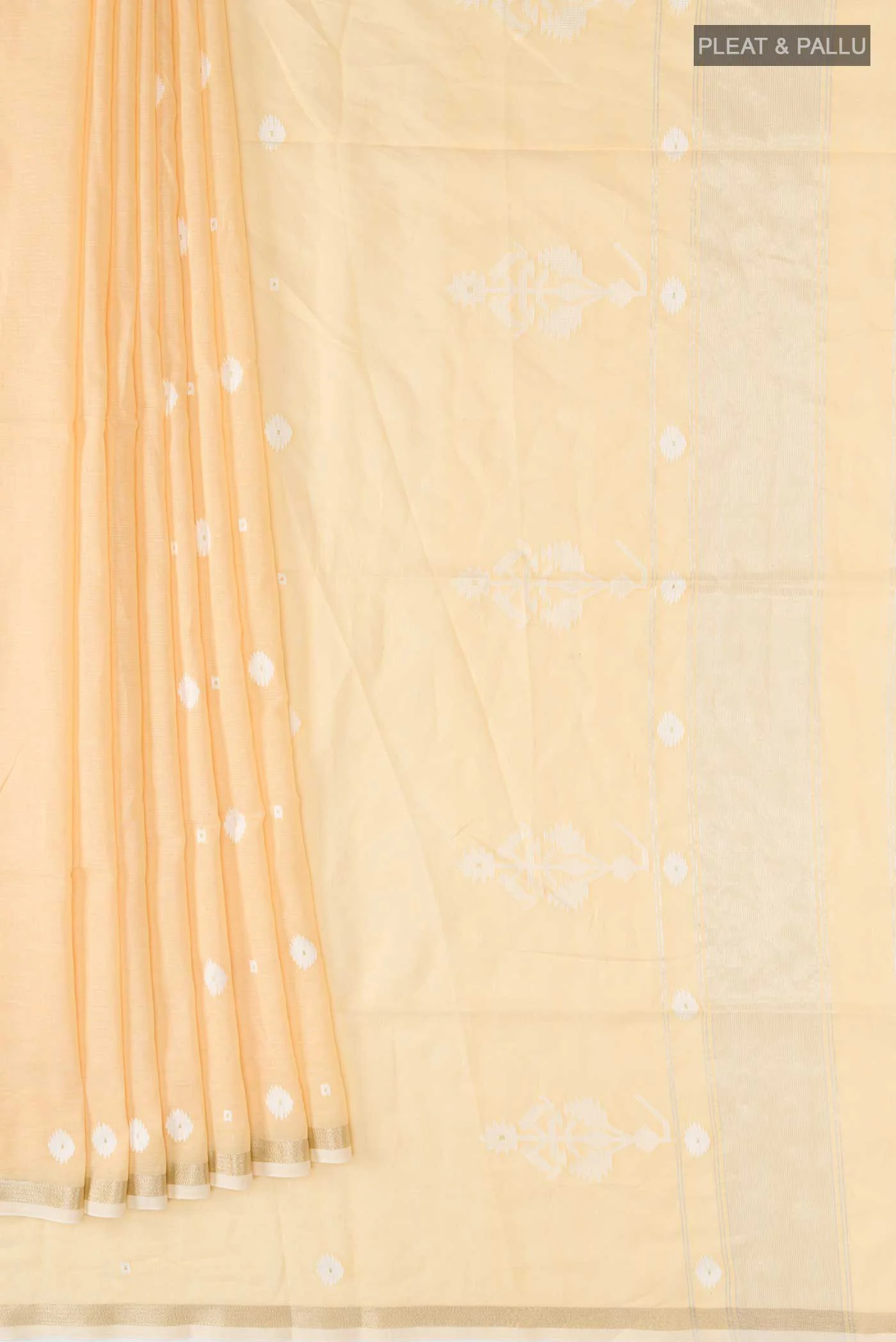 Damini-Sandal Bengal Cotton Saree - Image 8