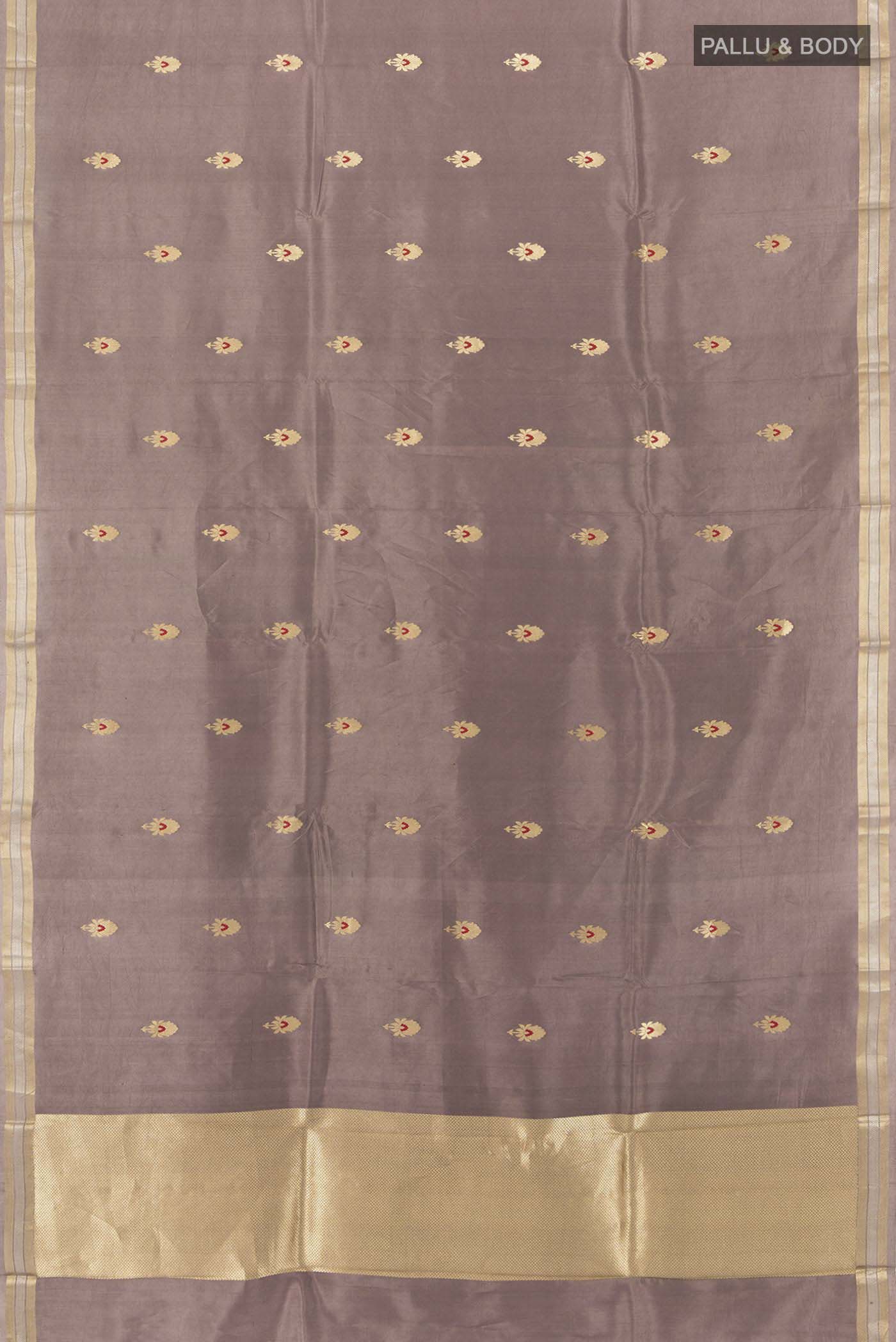 Mauve Banarasi Silk Saree - Image 5