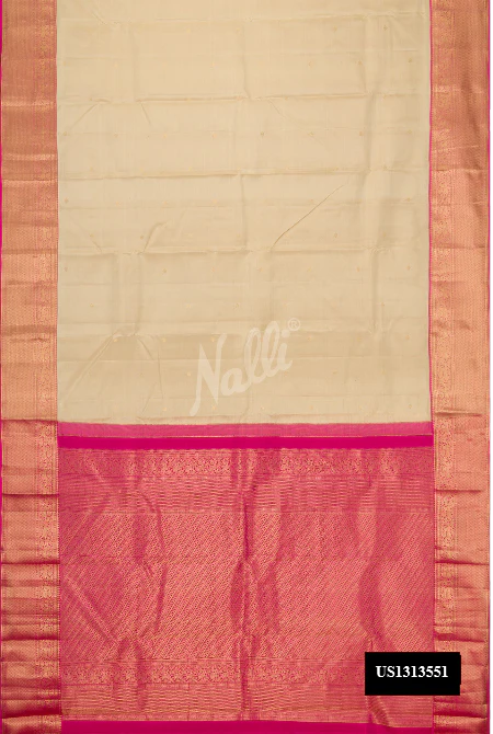 Dark Beige Dual Tone Kanchipuram Silk Saree
