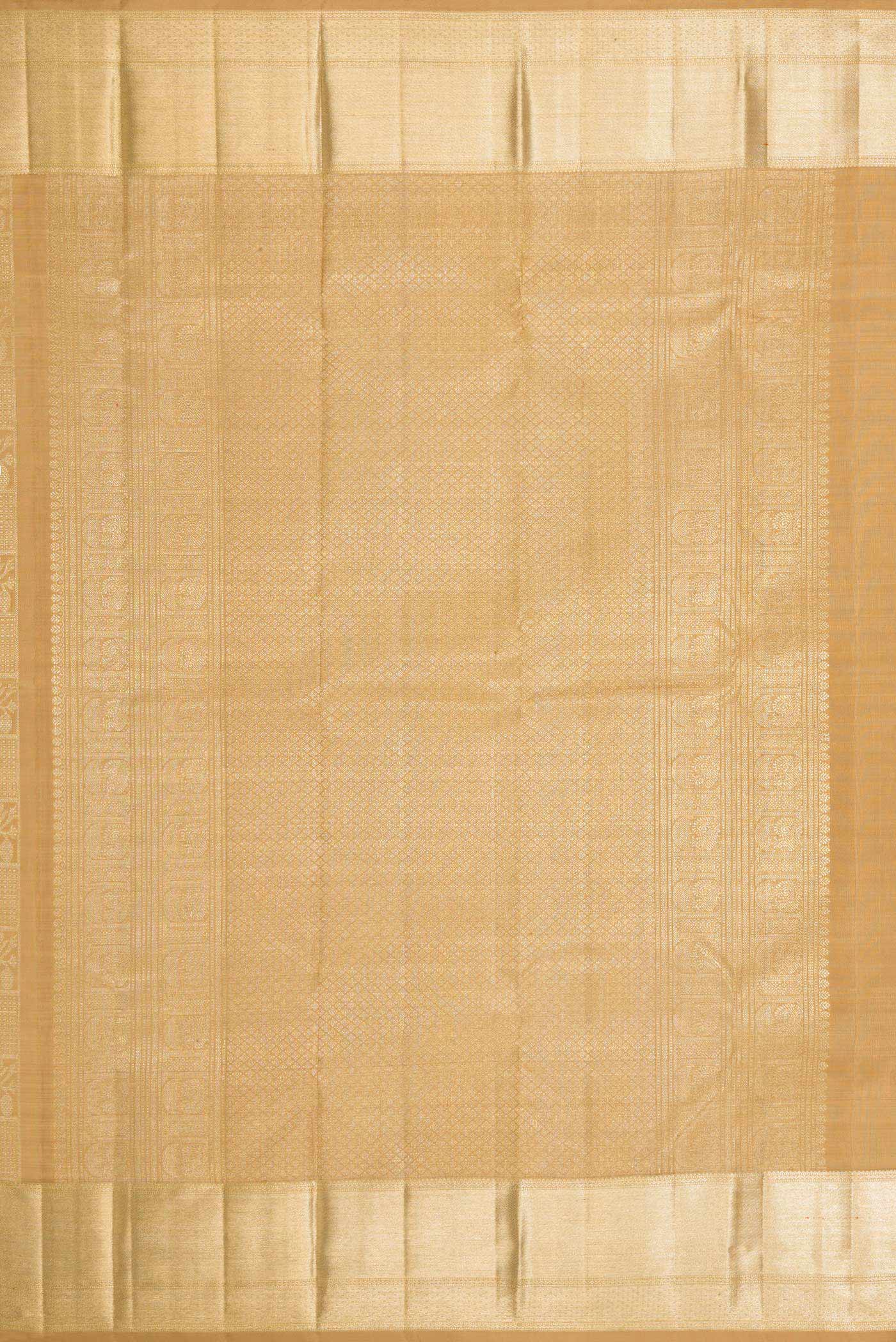 Dark Beige Dual Tone Kanchipuram Silk Saree - Image 7