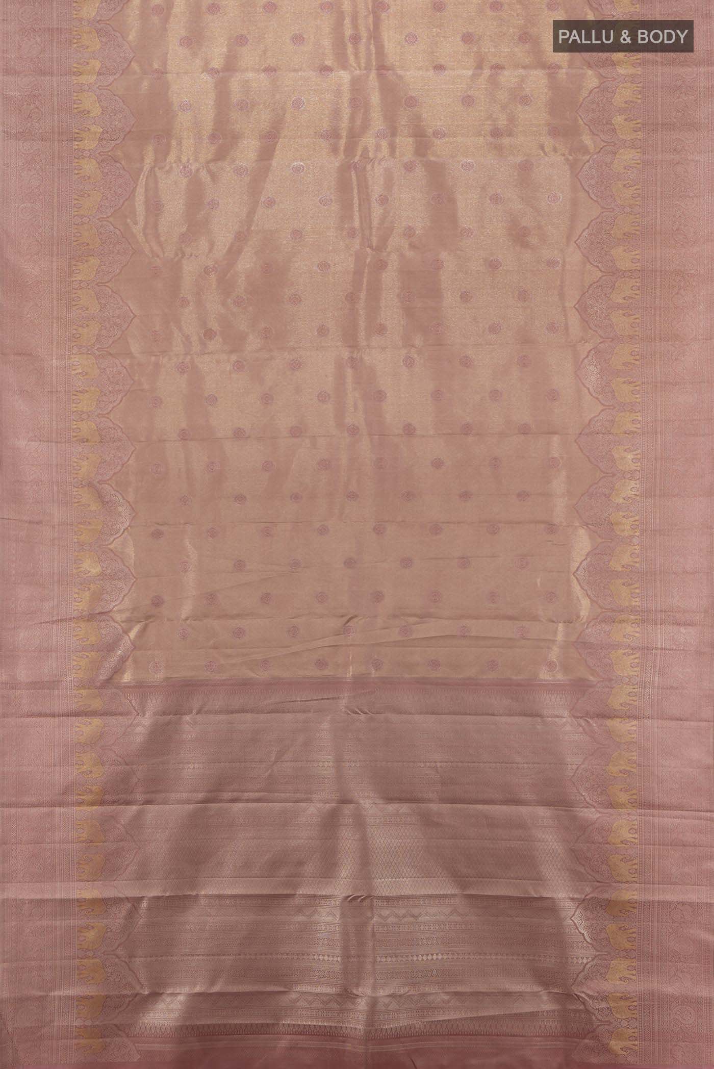 Dark Mauve Kanjivaram Silk Saree - Image 5