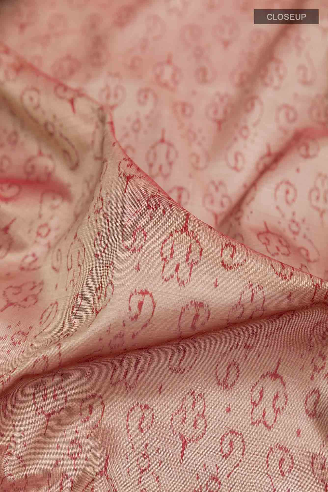 Dark Beige Orissa Silk Saree - Image 3