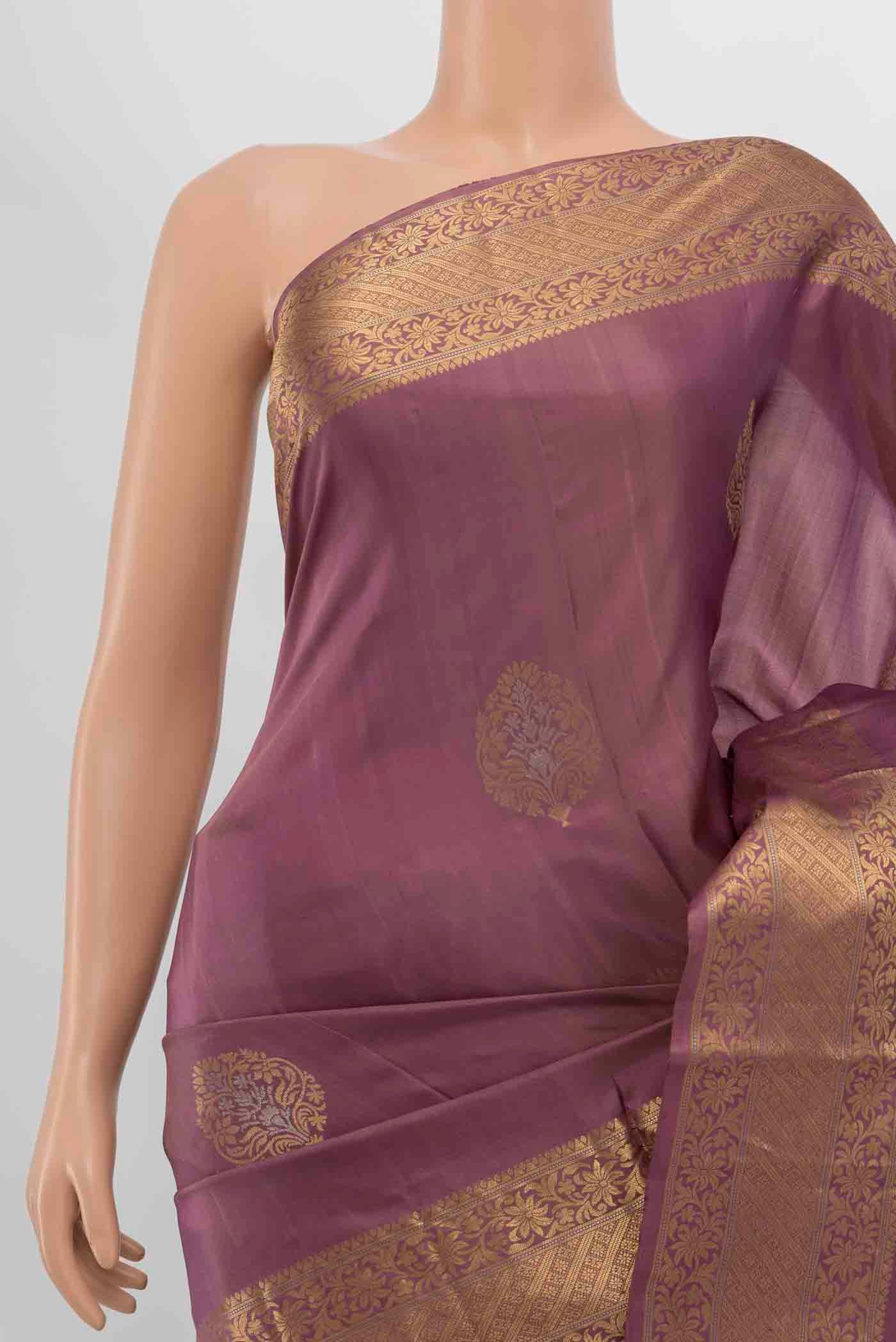 Purple Soft Silk Saree - Image 2
