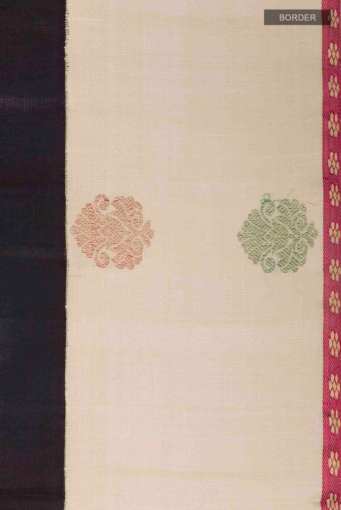 Dark Blue Kanchipuram Silk Saree - Image 3