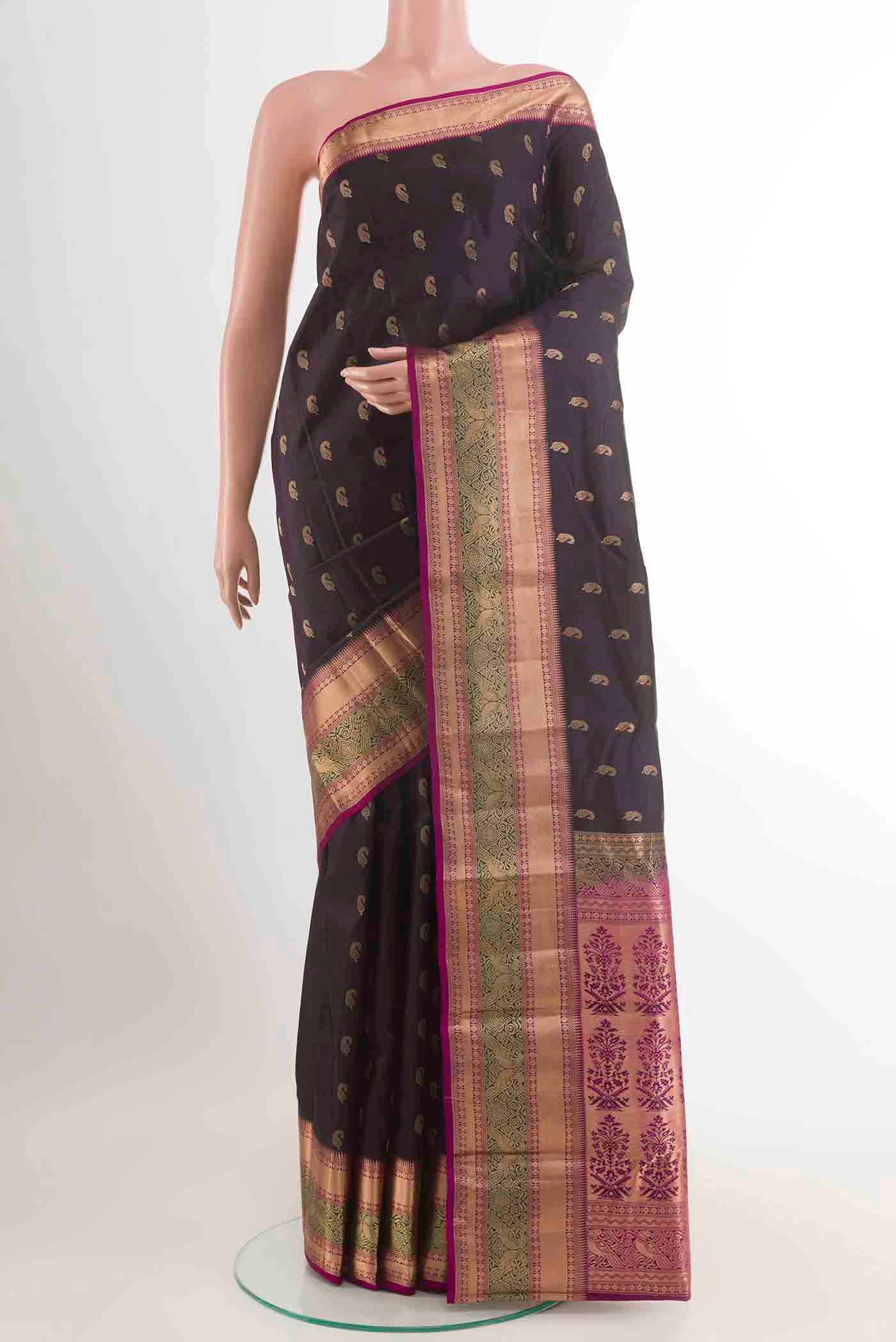 Dark Blue Kanjivaram Silk Saree