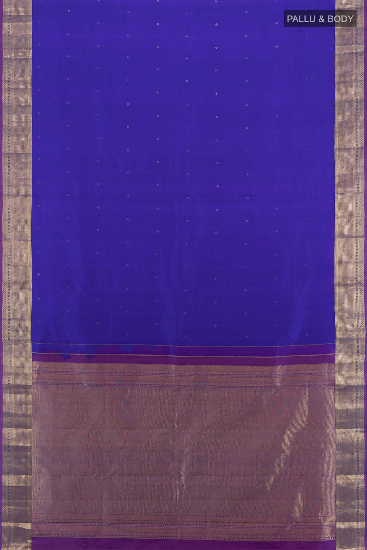 Royal Blue Kanchipuram Silk Saree - Image 5