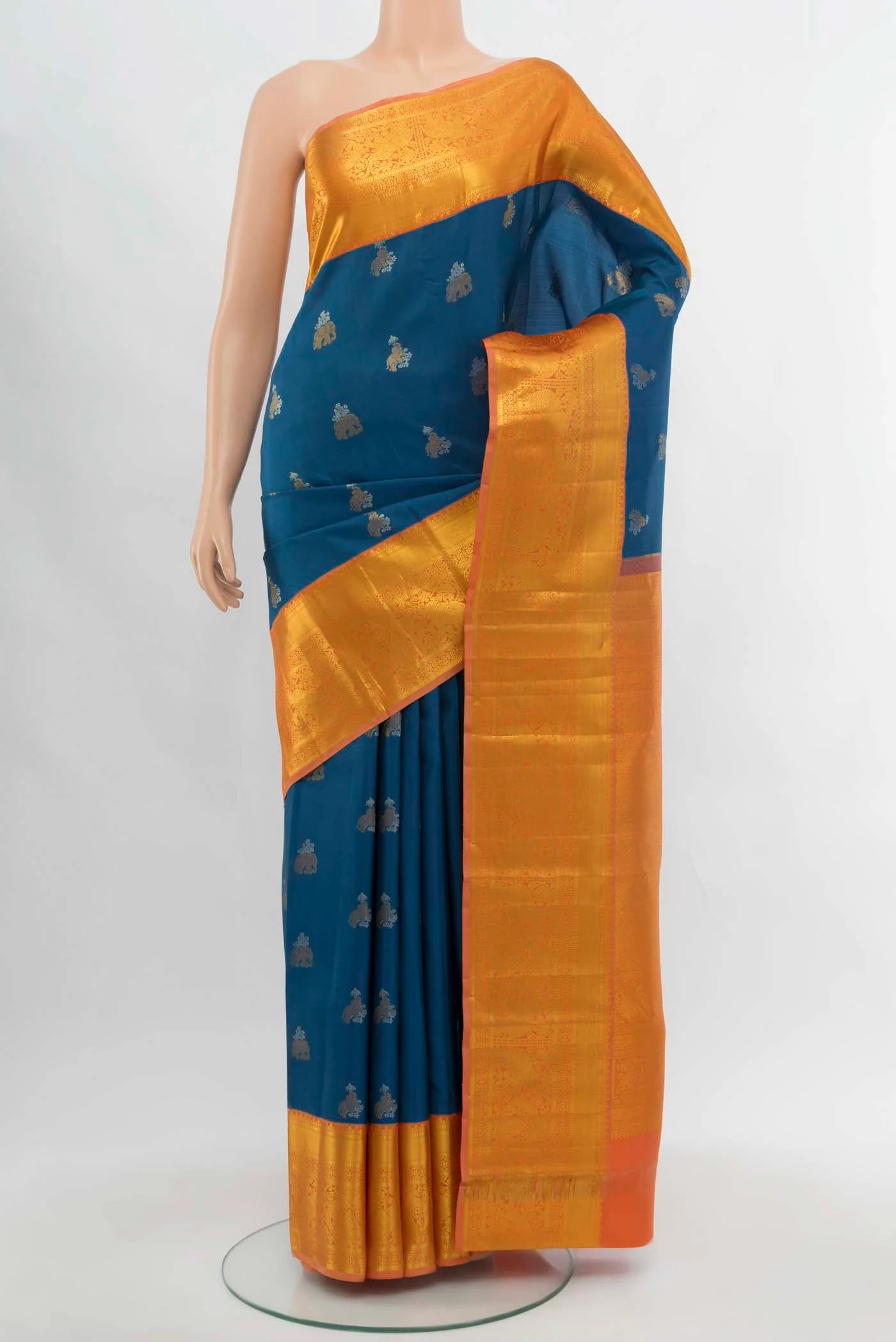 Blue Kanjivaram Silk Saree