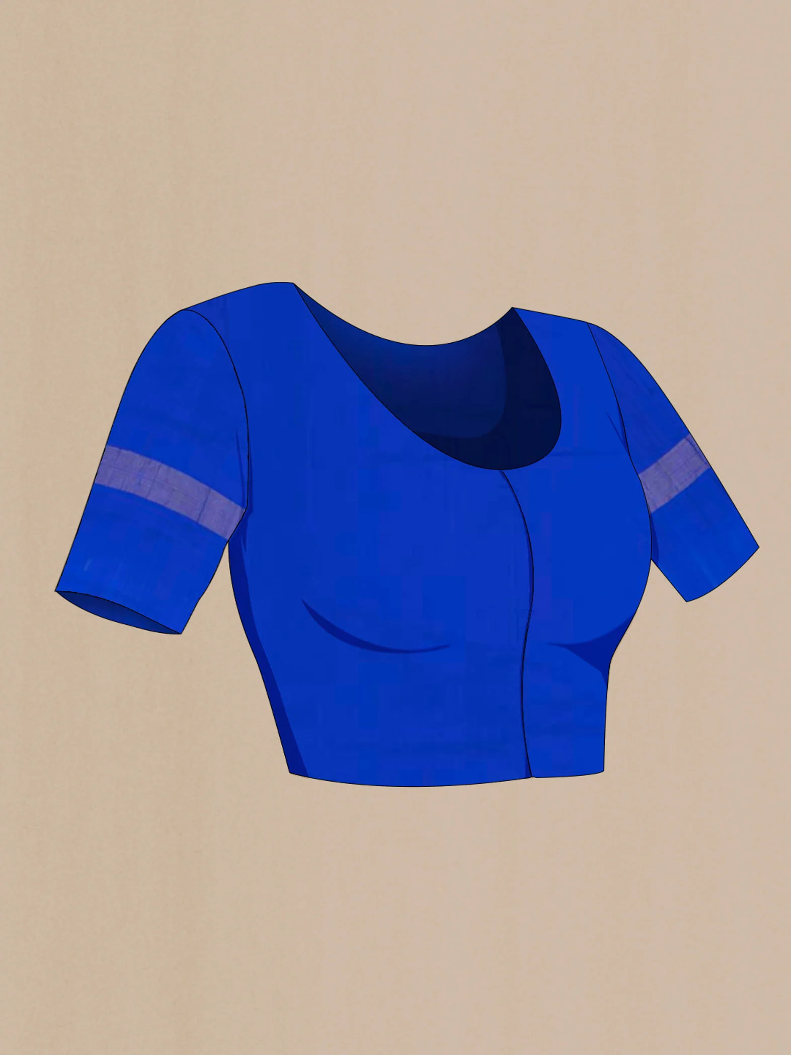 Dark Blue Pochampally Saree - Image 4