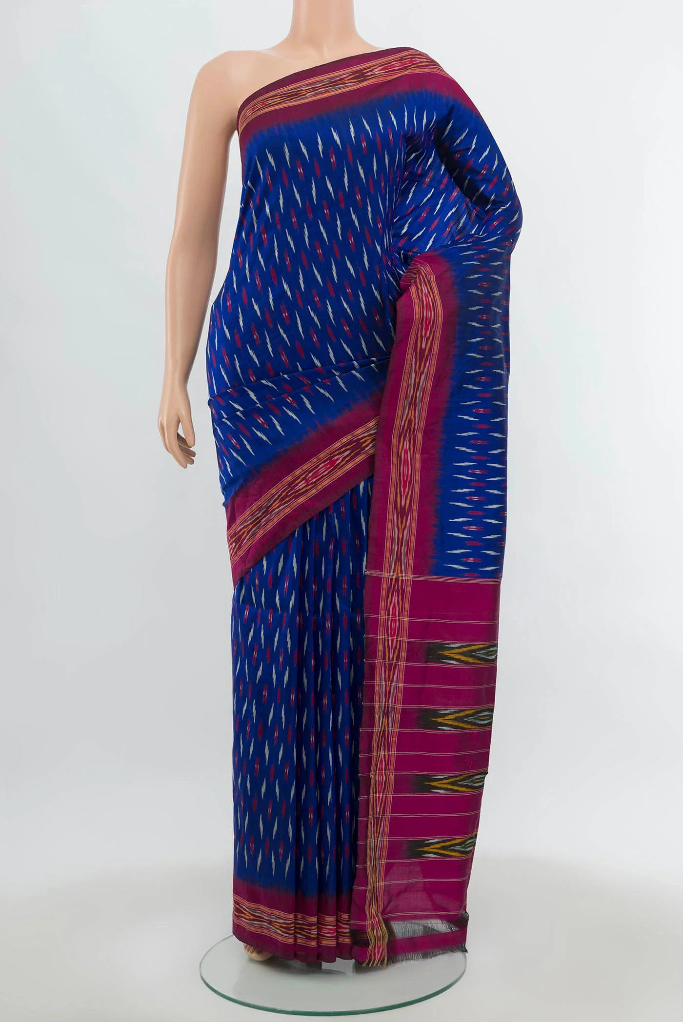 Dark Blue Pochampally Silk Saree