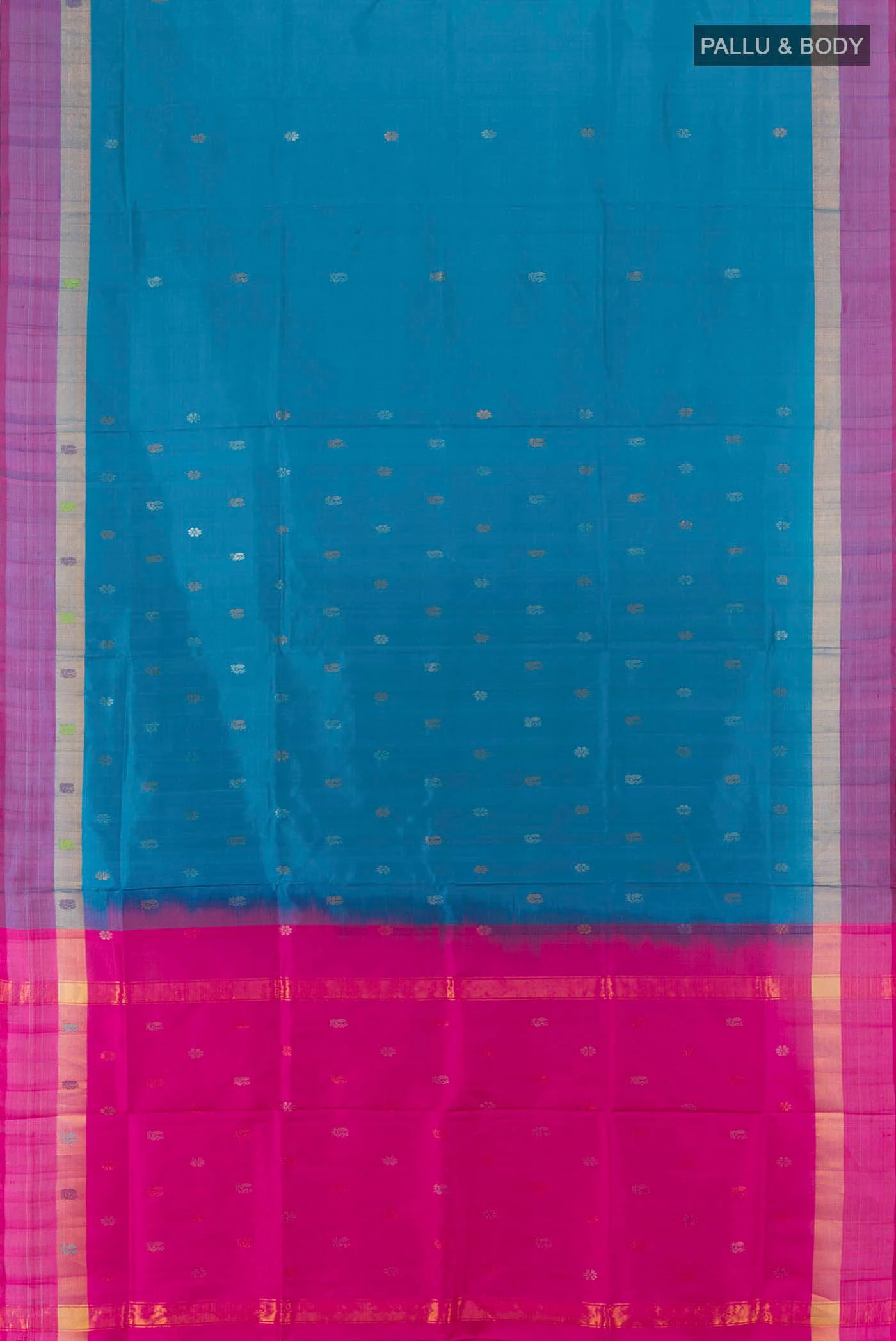 Blue Uppada Silk Saree - Image 5
