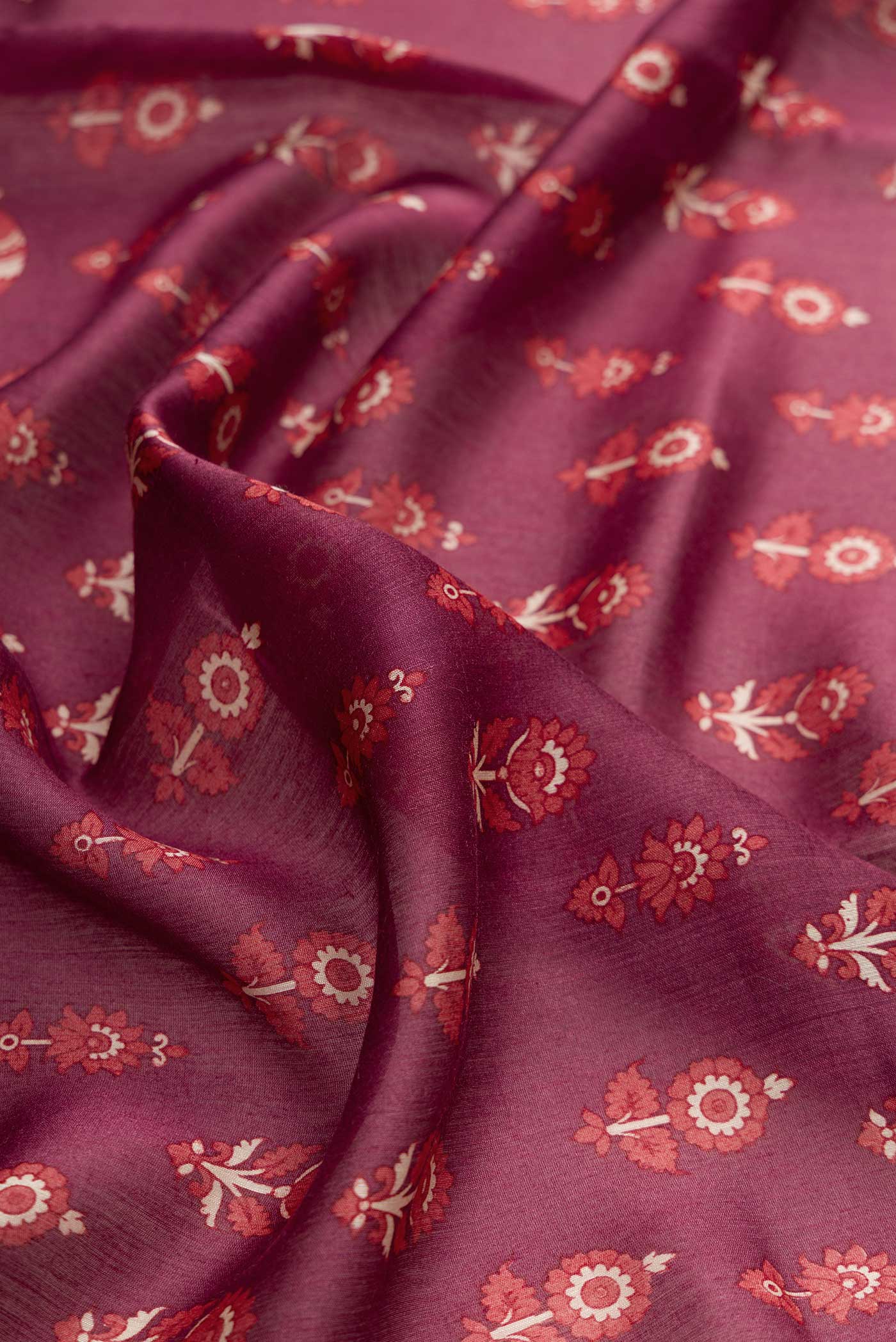 Dark Mauve Dual Tone Tussar Silk Saree - Image 2