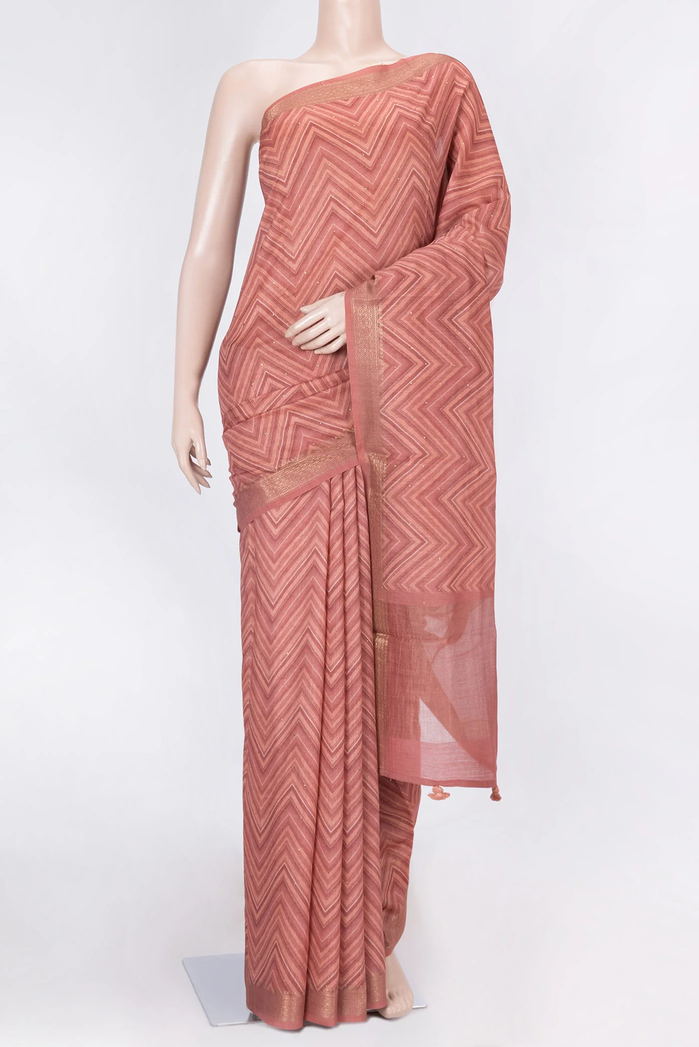 Dark Mauve Dual Tone Tussar Silk Saree