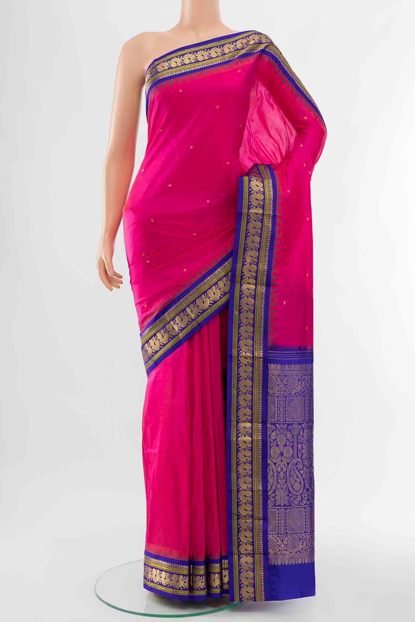 Dark Pink Bangalore Silk - kadyal Saree