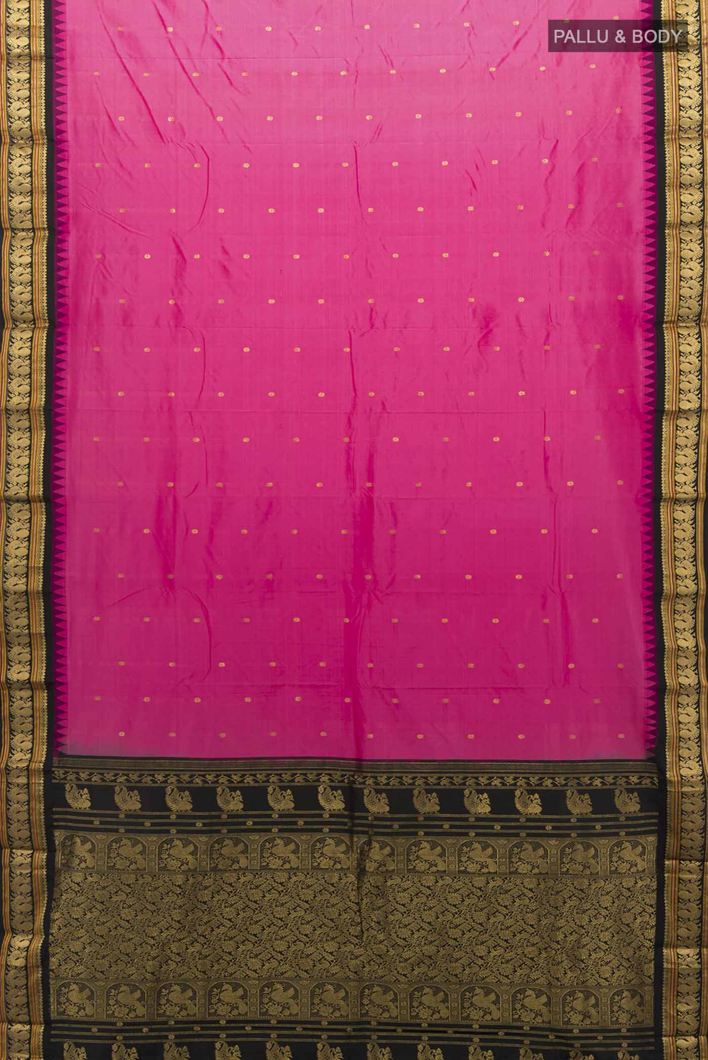 Dark Pink Bangalore Silk - kadyal Saree - Image 5