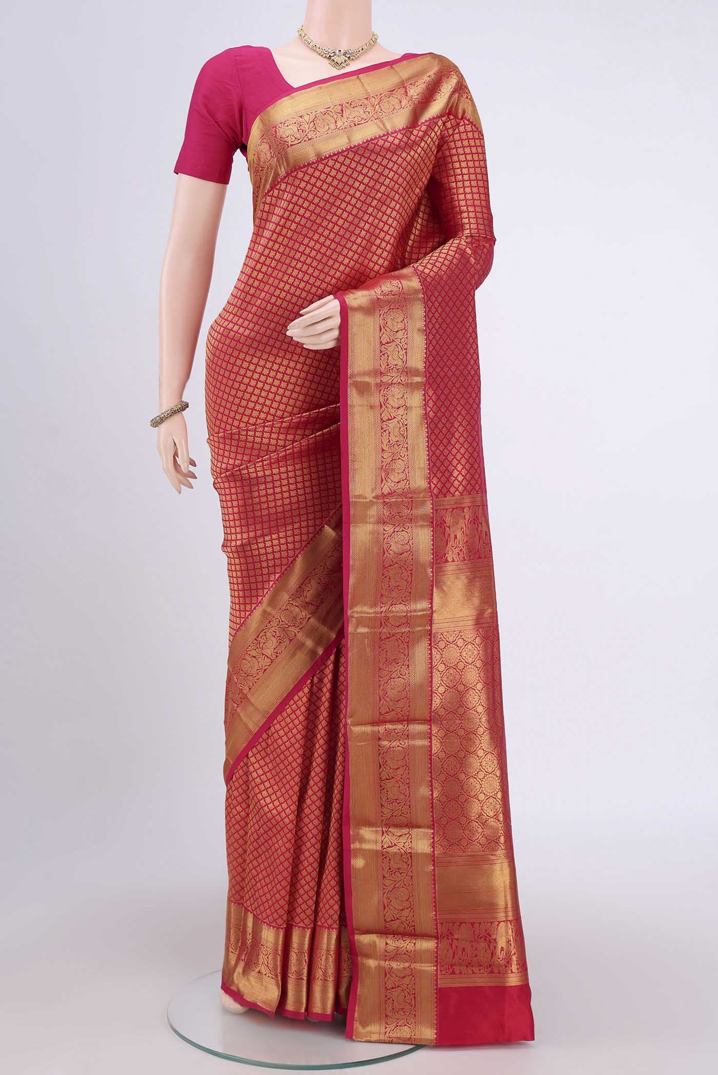 Rani Pink Bangalore Silk Saree