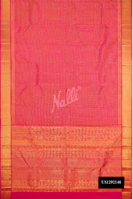 Dark Pink Dual Tone Kanchipuram Silk Saree