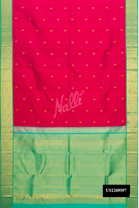 Dark Pink Dual Tone Kanchipuram Silk Saree