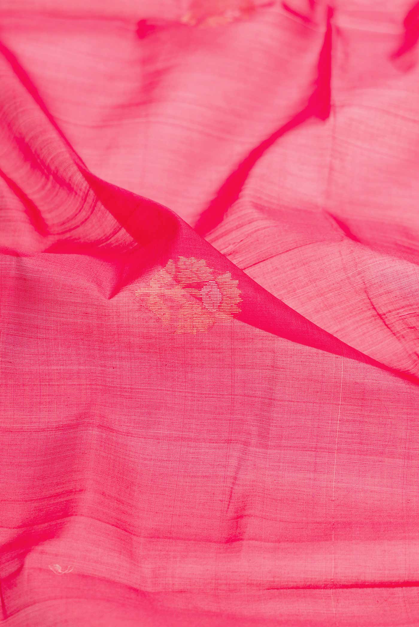 Dark Pink Dual Tone Silk Cotton Saree - Image 2