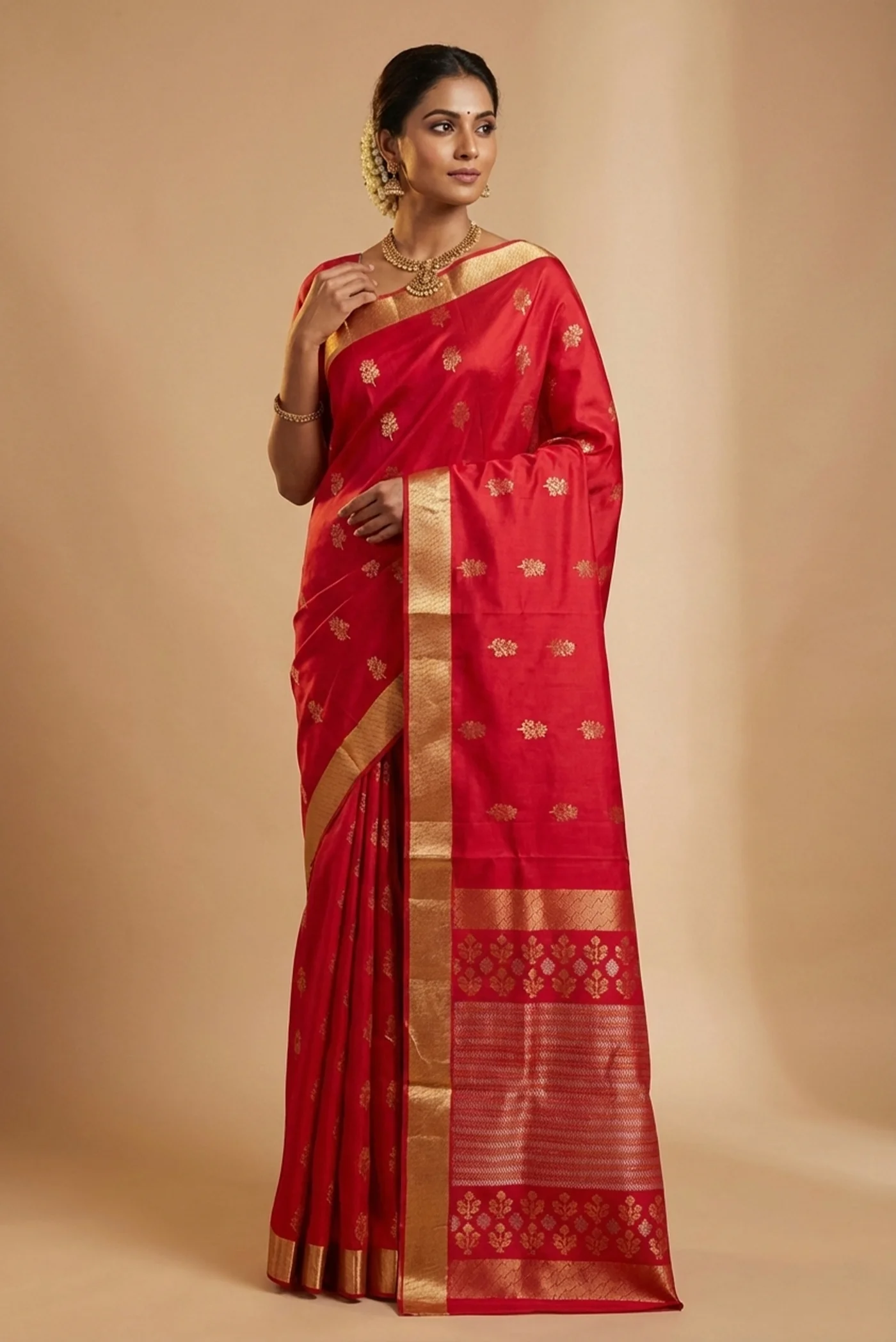 Dark Pink Dual Tone Soft Silk Saree