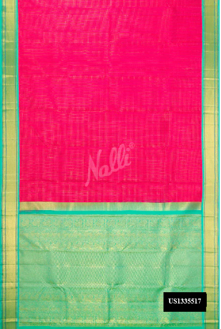 Dark Pink Kanchipuram Silk Saree