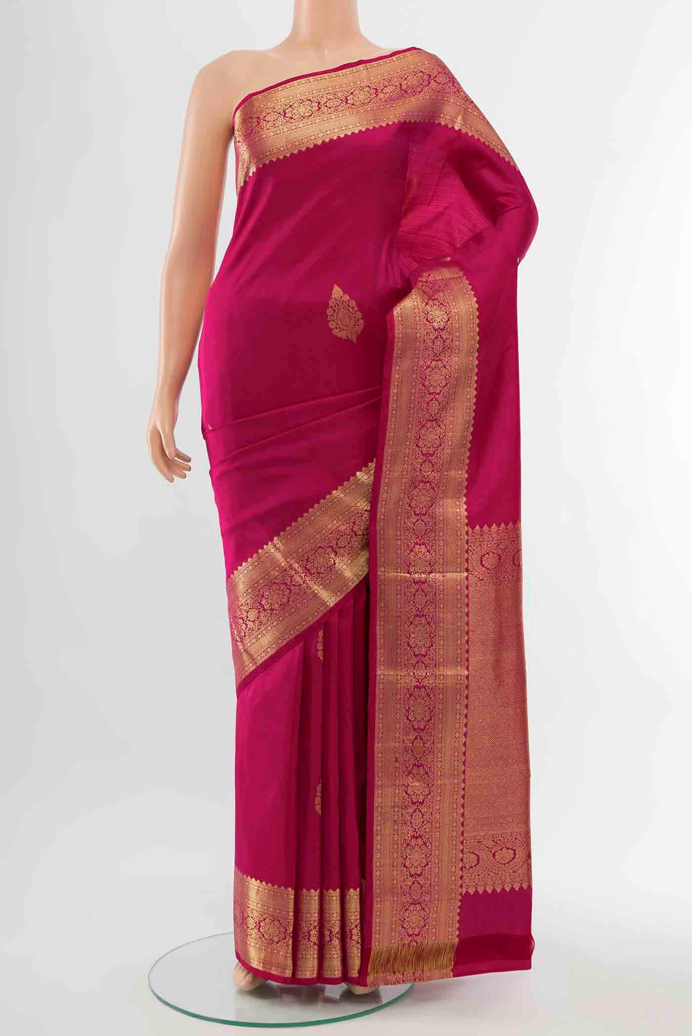 Dark Pink Kanjivaram Silk Saree