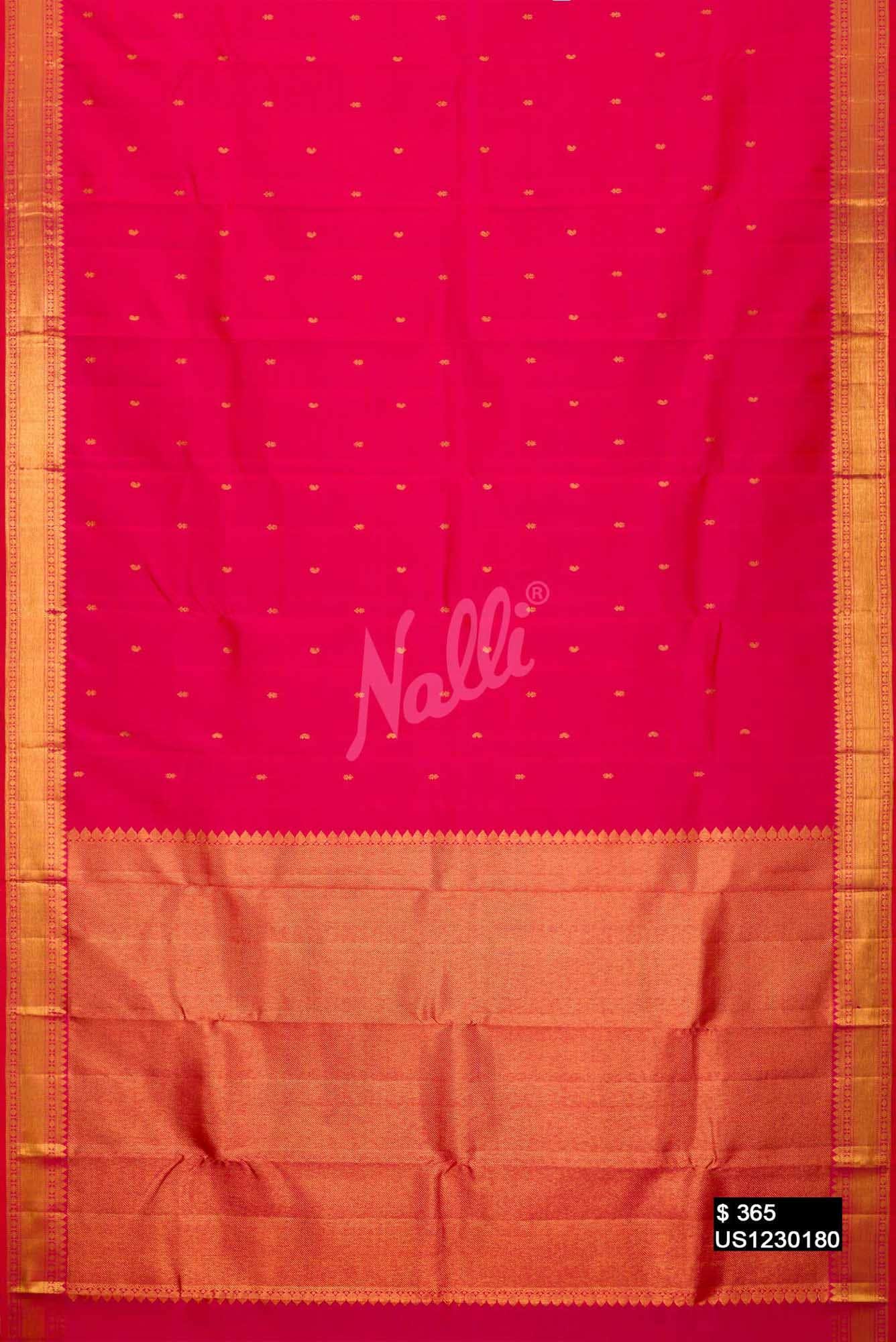 Dark Pink Kanchipuram Silk Saree