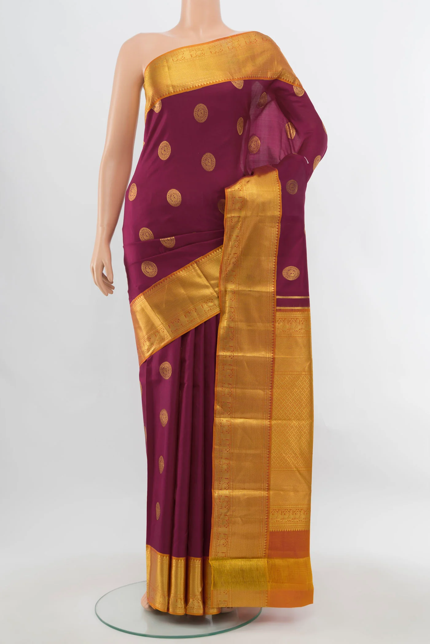 Magenta Kanjivaram Silk Saree