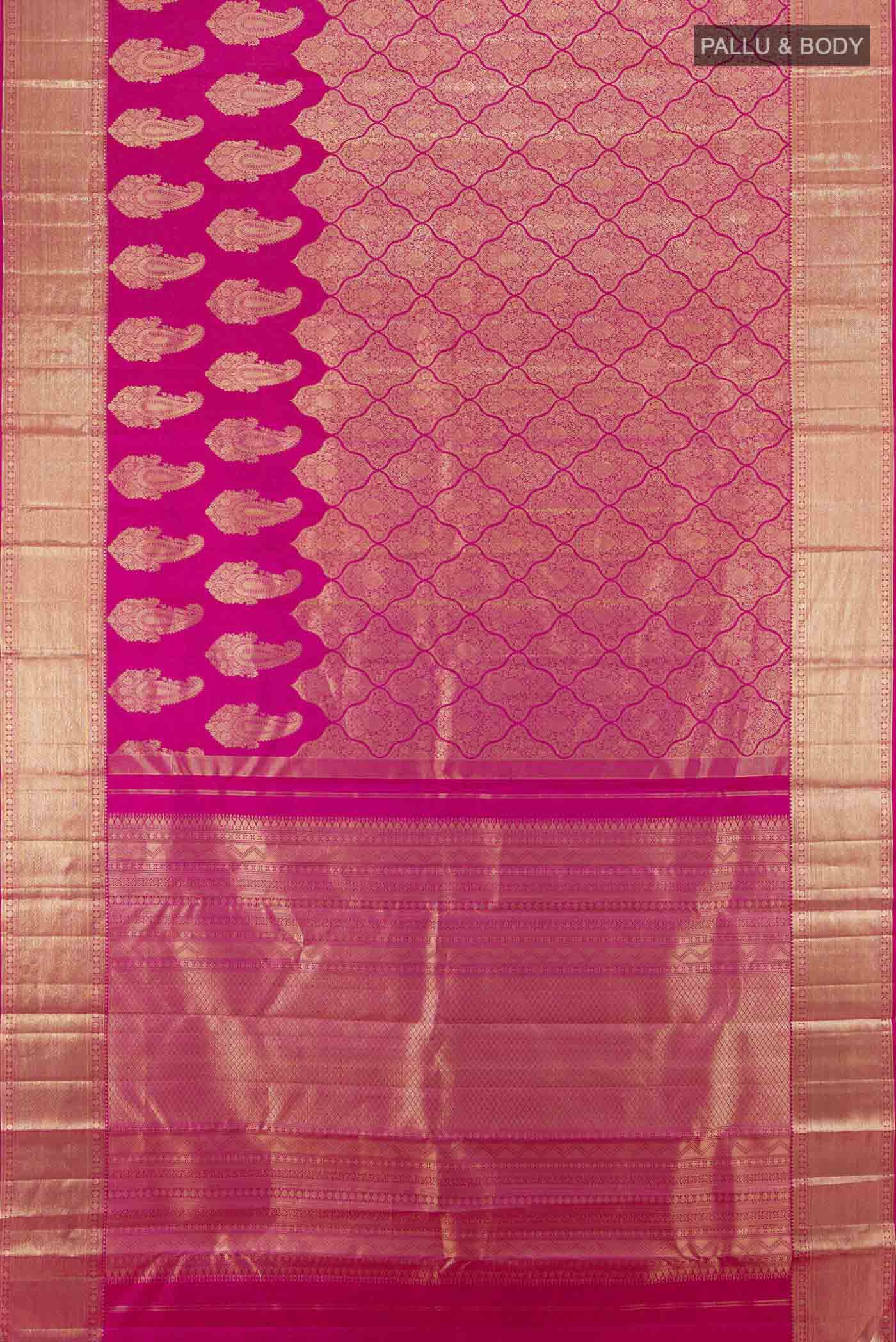Pink Kanjivaram Silk Saree - Image 5