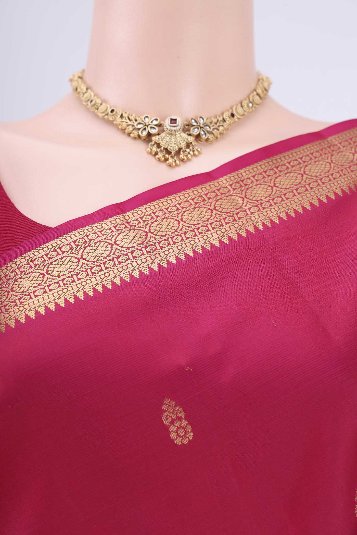 Pink Kanjivaram Silk Saree - Image 2