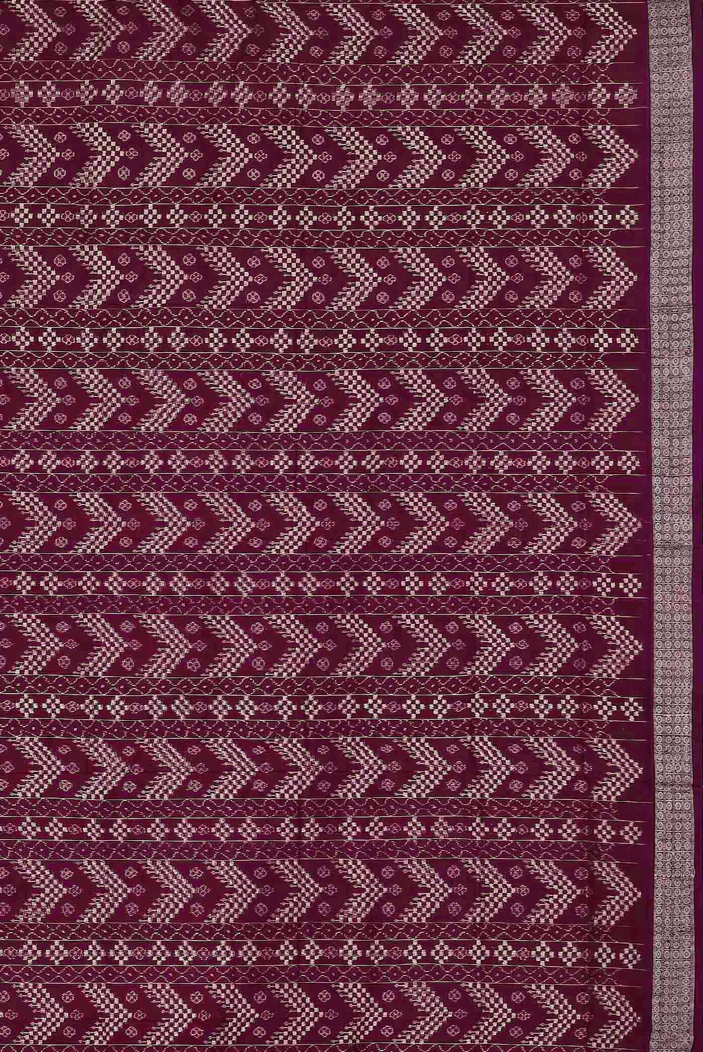 Dark Pink Orissa Silk Saree - Image 7