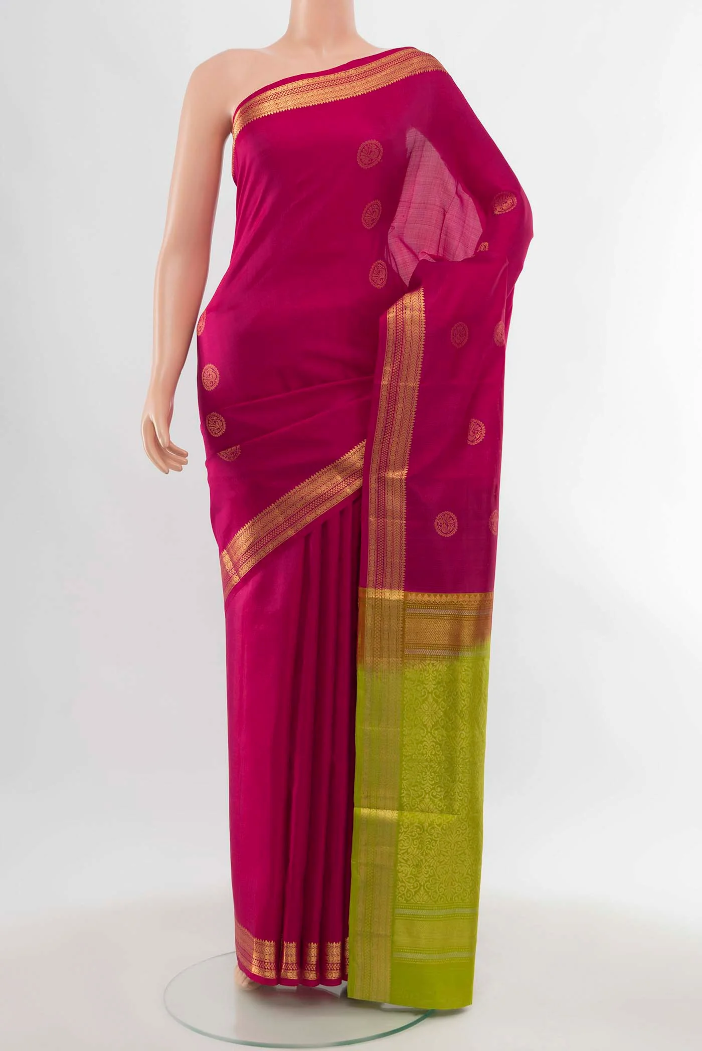 Dark Pink Soft Silk Saree