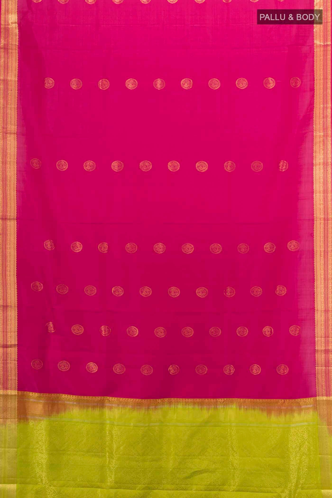 Dark Pink Soft Silk Saree - Image 5