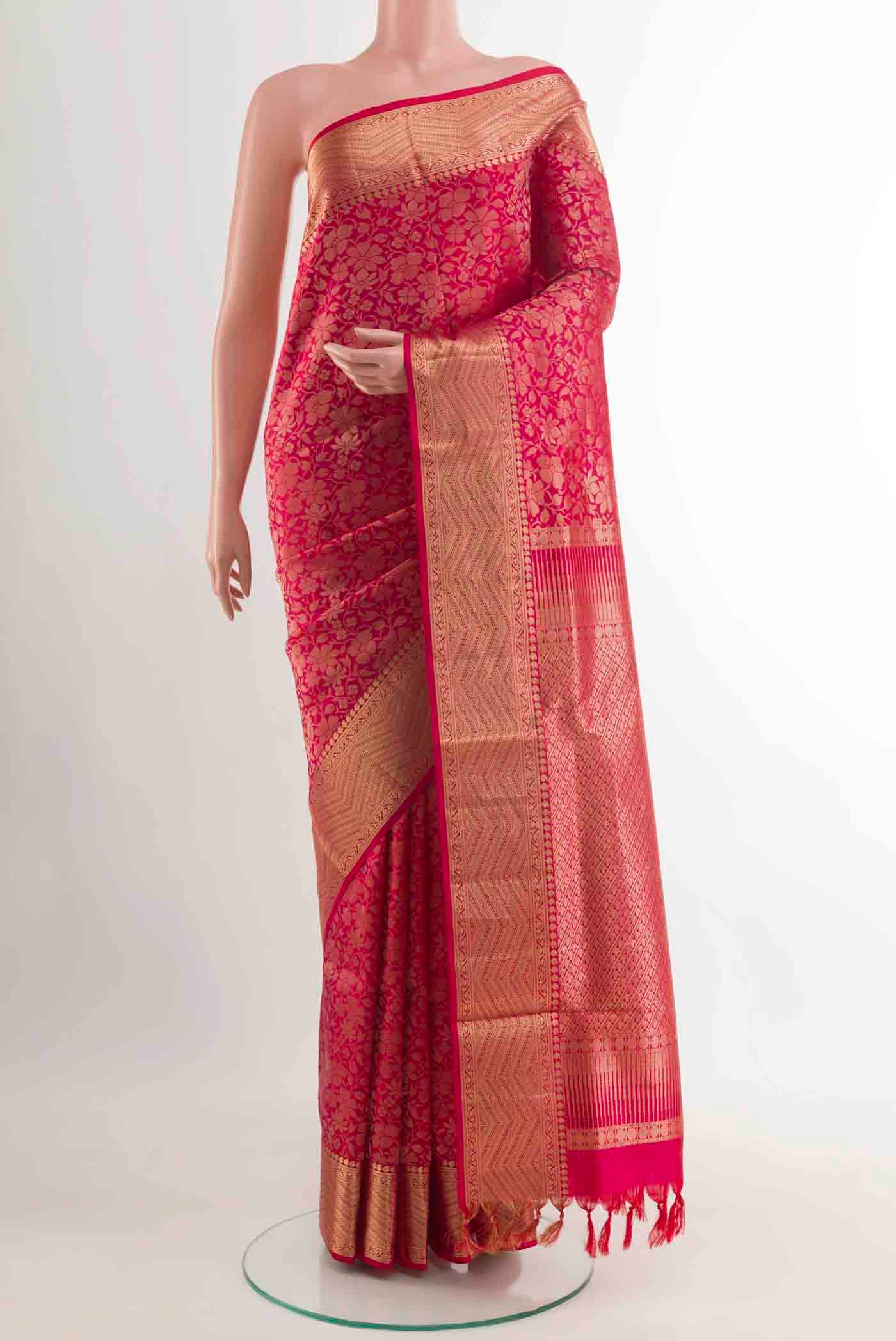 Dark Pink Soft Silk Saree